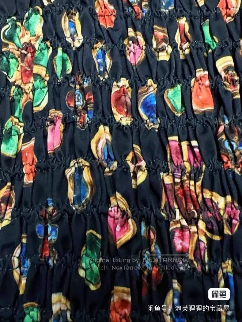 Chanel Chanel Gemstone pattern one-shoulder pleated top Size XXS / US 00 / IT 34 - 4 Thumbnail