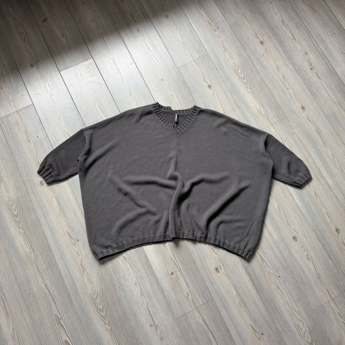 Rundholz Rundholz Avantgarde Crepe Wool Oversized V Neck Sweater Size ONE SIZE - 1 Thumbnail