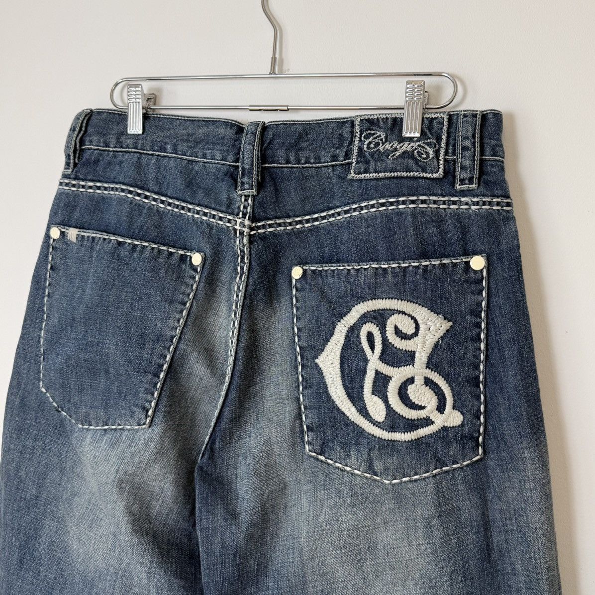 Coogi Vtg 2000s Coogi Faded Contrast Stitch Baggy Jorts ERD Grunge Size US 36 / EU 52 - 3 Thumbnail