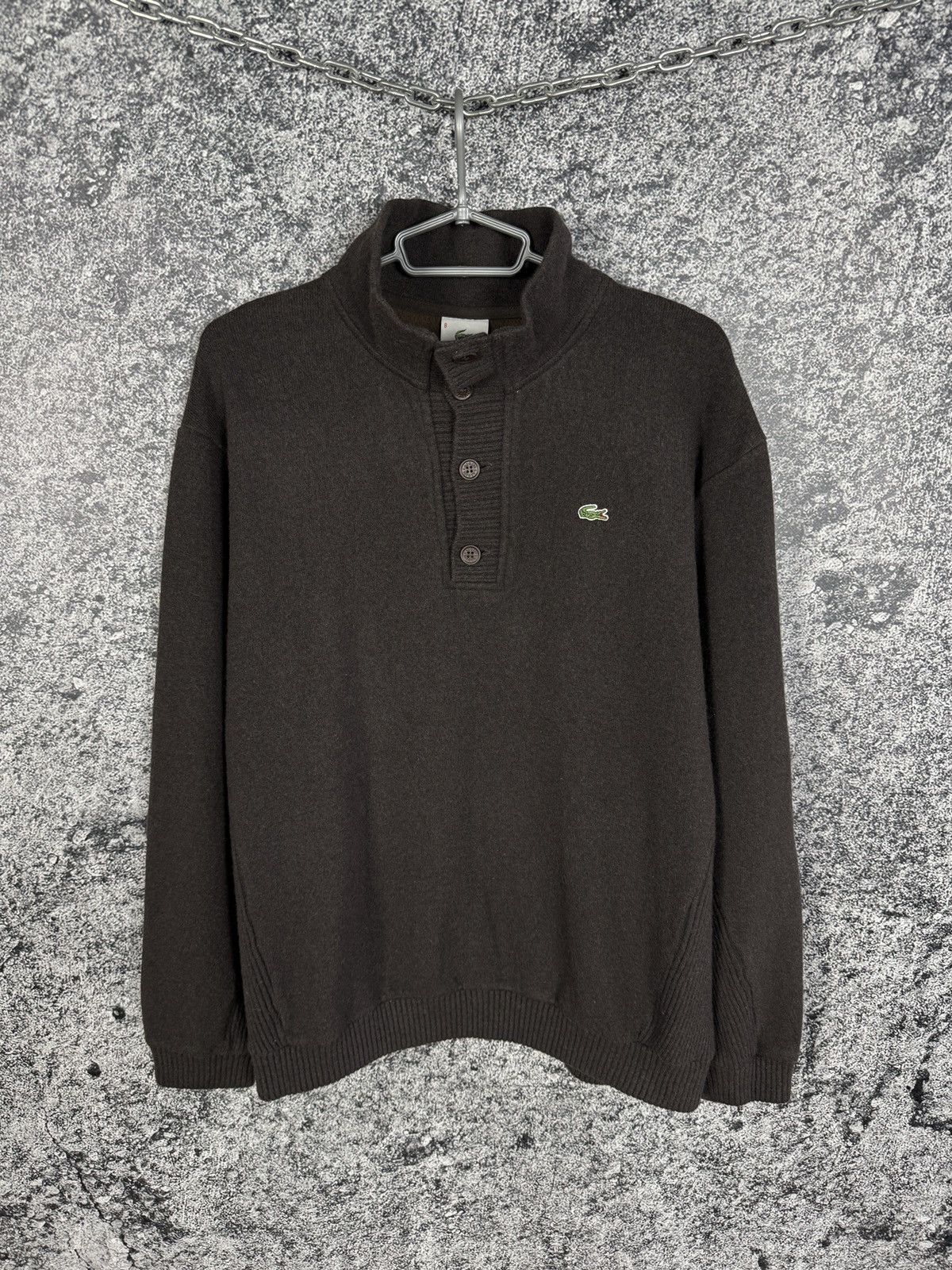 Lacoste Lacoste Wool Blend Sweater Pullover Button Collar Vintage Size US XXL / EU 58 / 5 - 1 Thumbnail