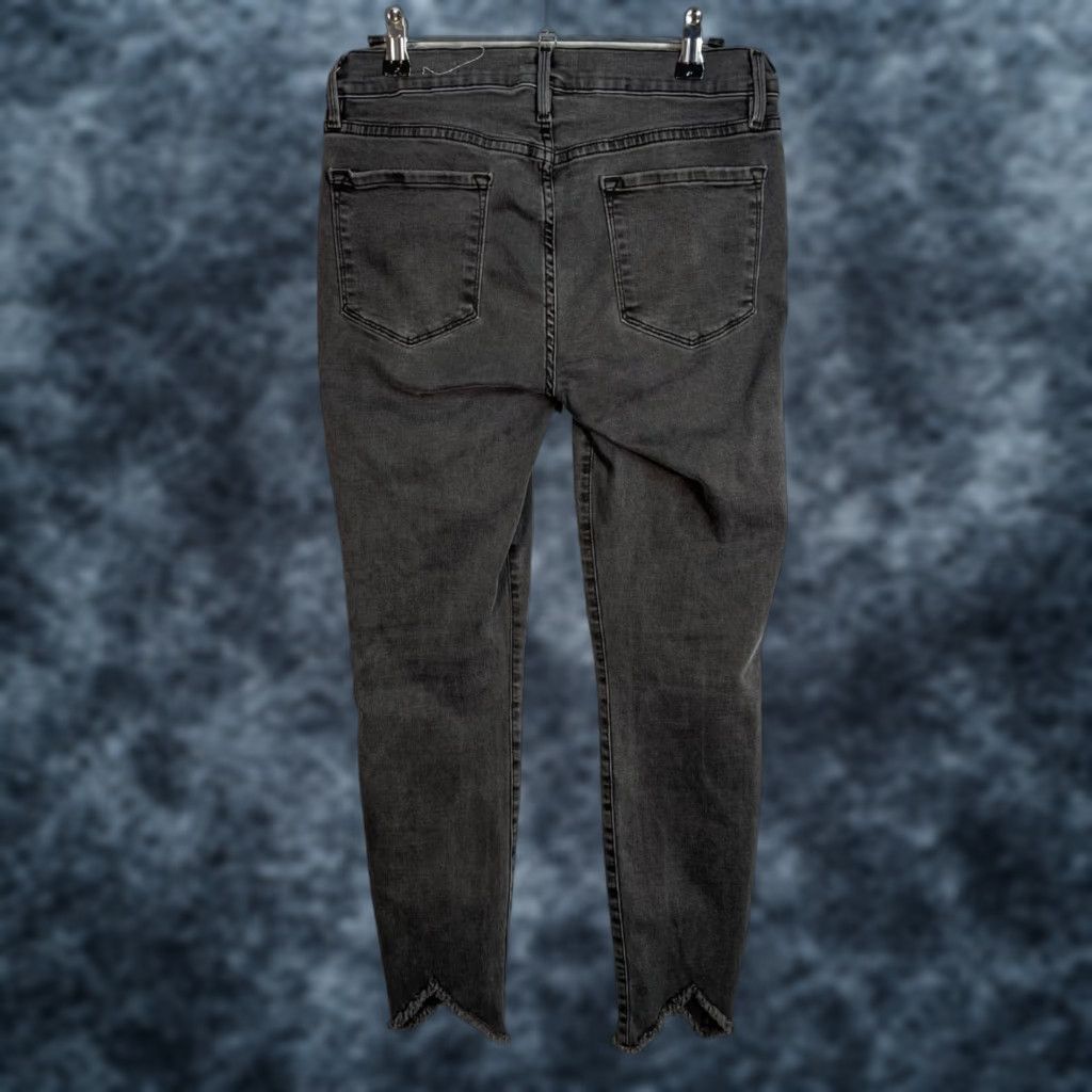 Frame FRAME Le Skinny De Jeanne Jeans Womens 29 Gray Denim Crop Distressed 5-Pocket Style Slim Jeans Girls Mens Size 29" - 1 Thumbnail