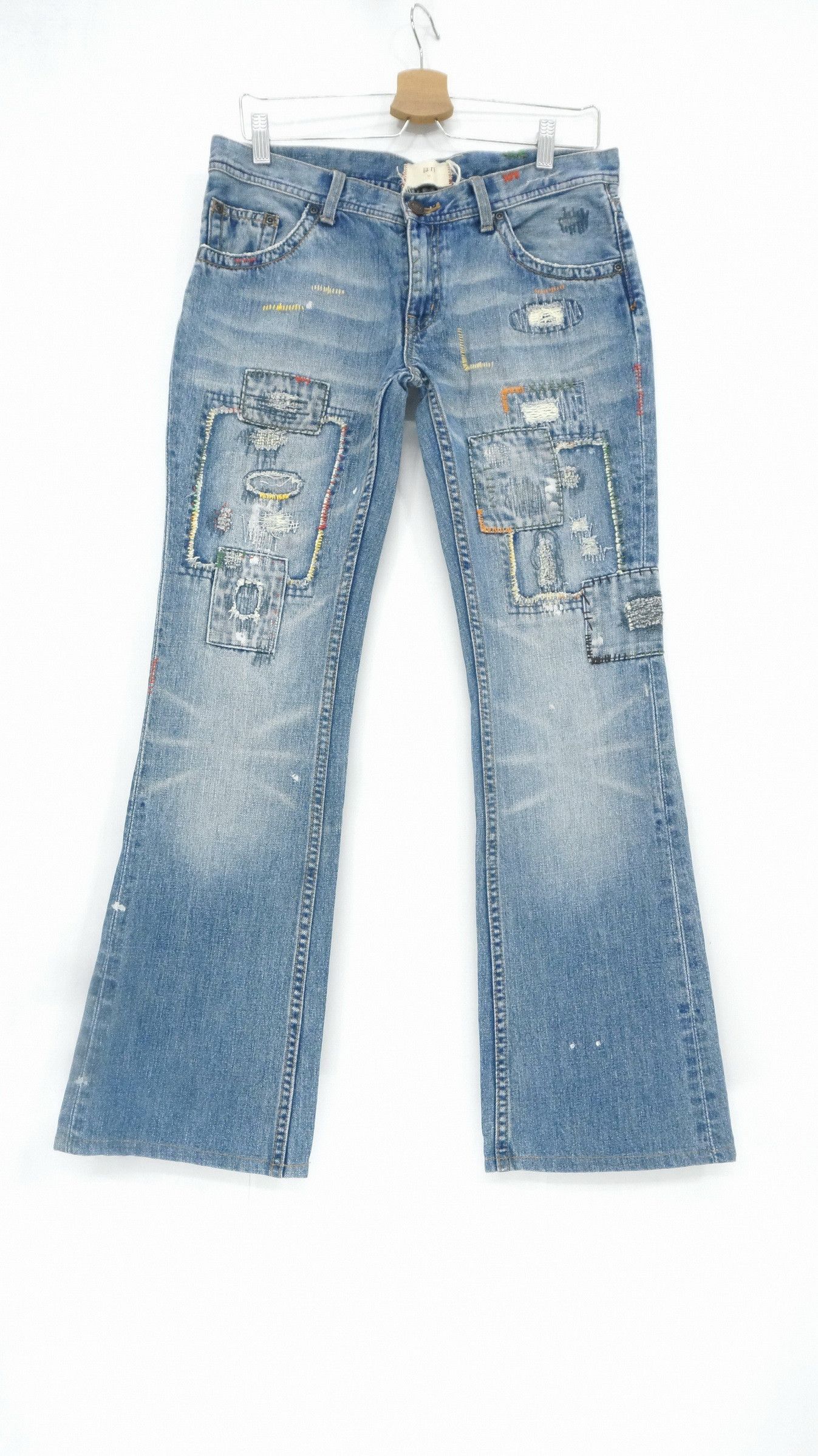 🇯🇵[a:r] Japan Boro Patch Flare Lowrise Women Jeans