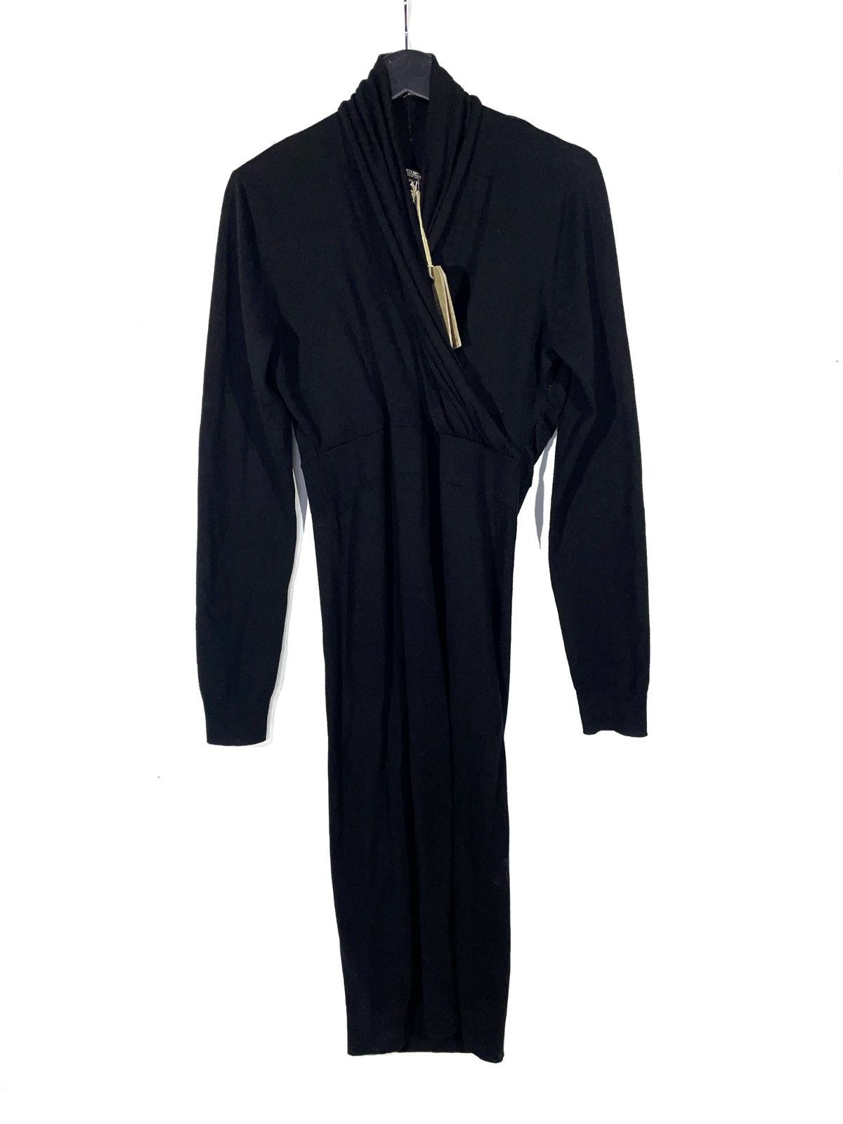 image of Allsaints Women Cancity Wool Knit Dress New With Tag Size L in Black