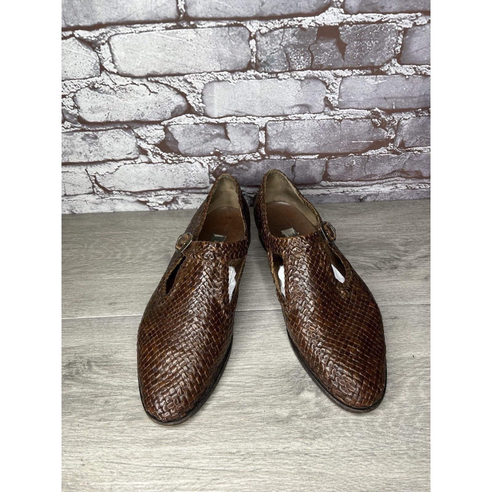 Bally VTG Bally Seville Leather Woven Monk Strap Loafers Shoes Bro Size US 8.5 / EU 41-42 - 3 Thumbnail