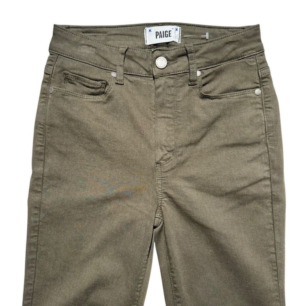 Paige New PAIGE Straight Leg Stretch Olive Jeans Size 27 Size 27" / US 4 / IT 40 - 4 Thumbnail
