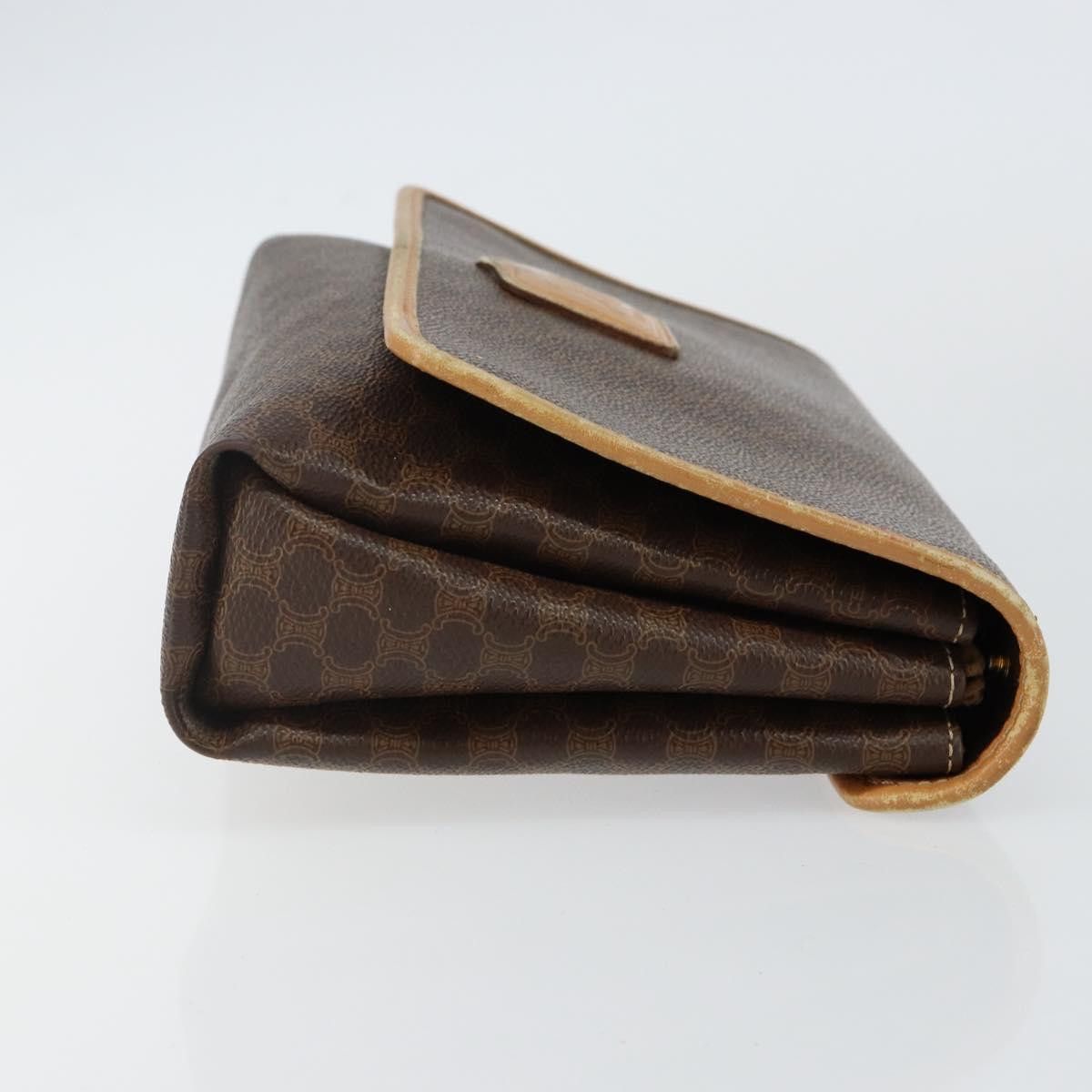 Celine CELINE Macadam Canvas Shoulder Bag Pvc Leather Brown Gold Size ONE SIZE - 4 Thumbnail