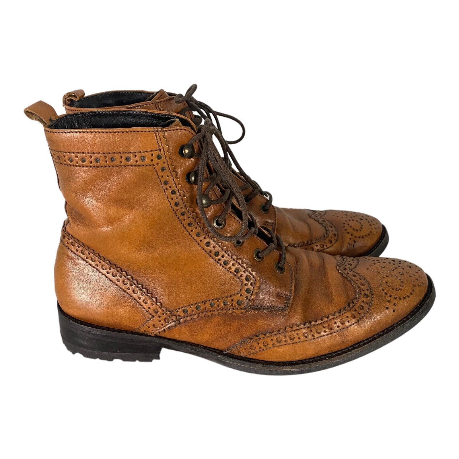 Johnston & Murphy Johnston & Murphy Wingtip Boots Brown Leather Mens 10 Size US 10 / EU 43 - 1 Thumbnail
