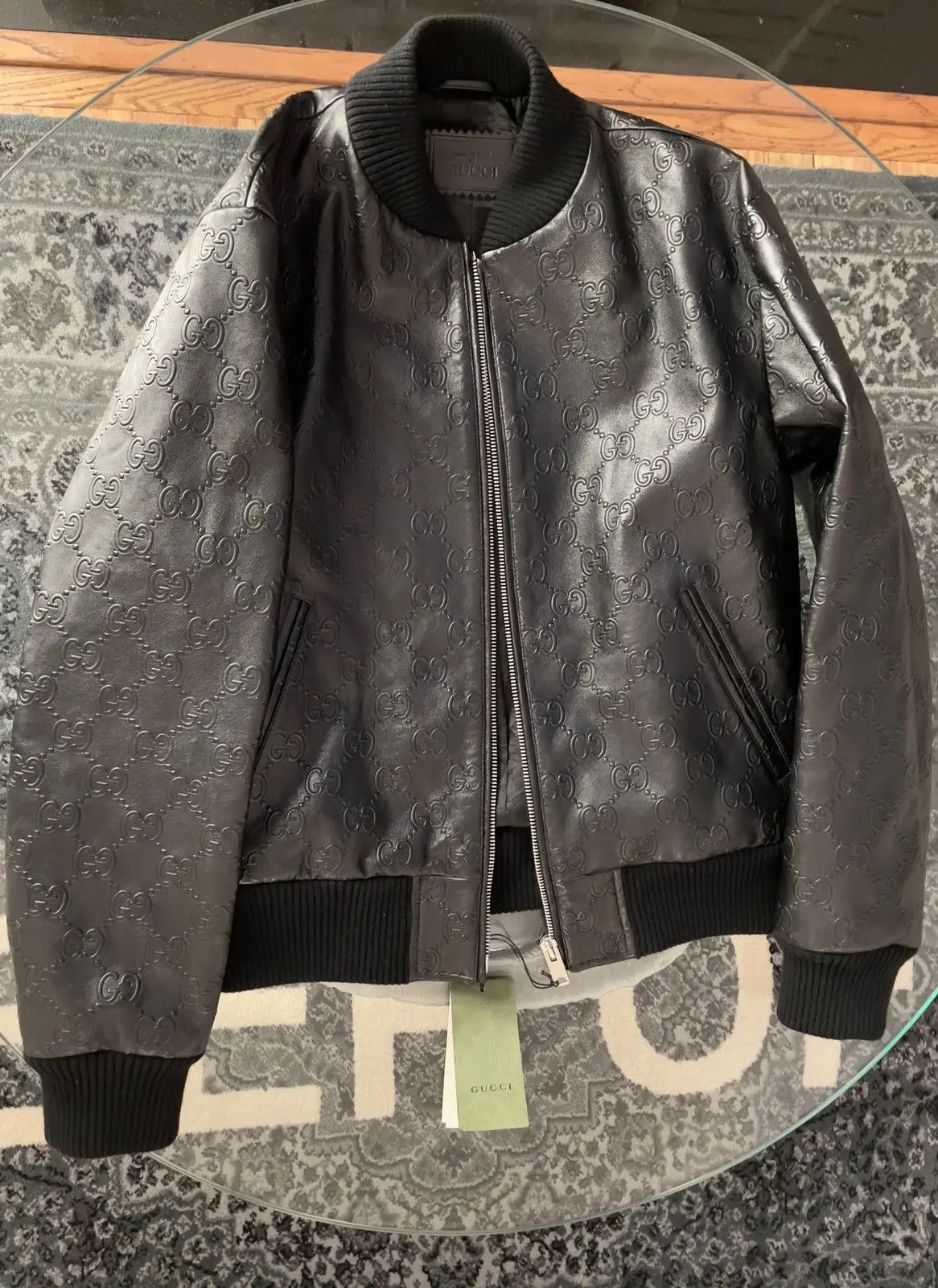 Gucci Gucci Leather Bomber Jacket Size US M / EU 48-50 / 2 - 1 Thumbnail
