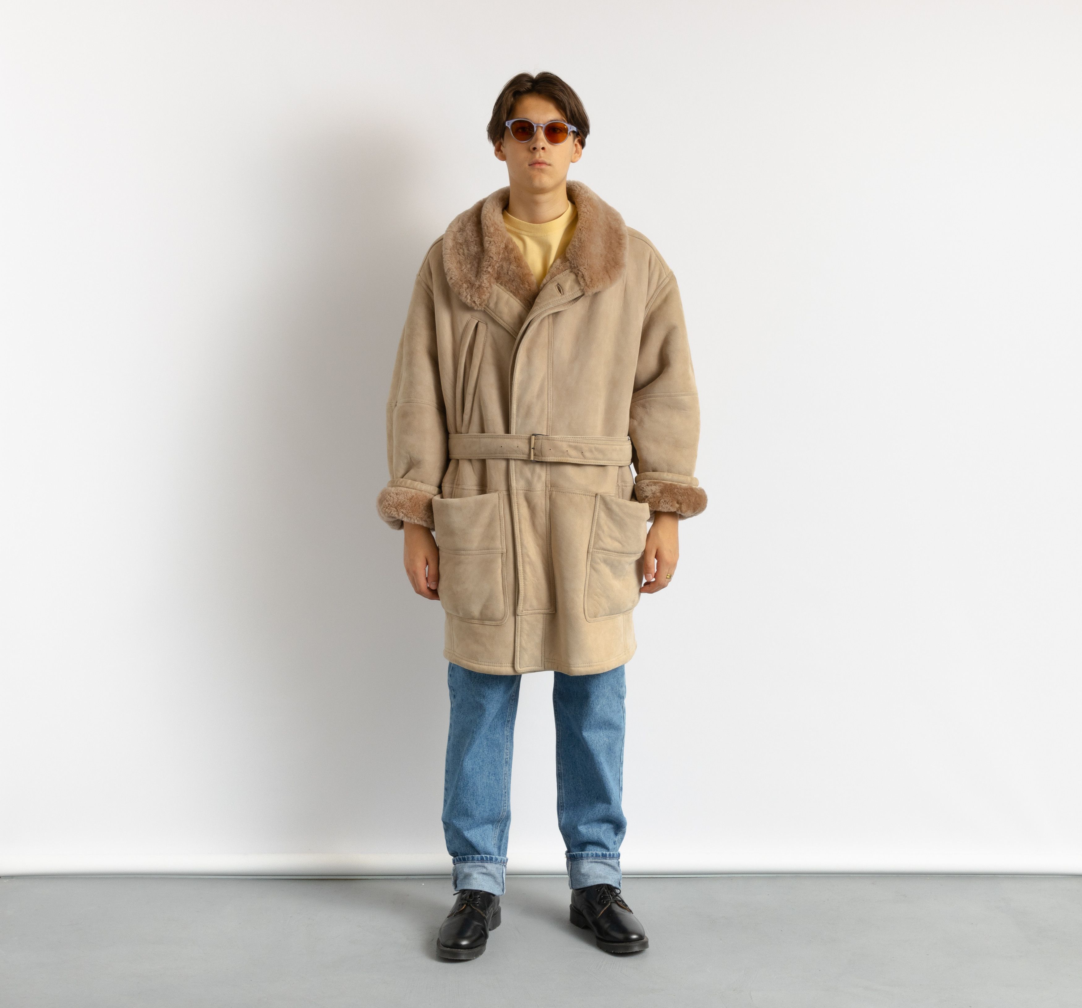 Gianfranco Ferre Gianfranco Ferre Vintage Genuine Suede Shearling Coat 7813 Size US XL / EU 56 / 4 - 1 Thumbnail