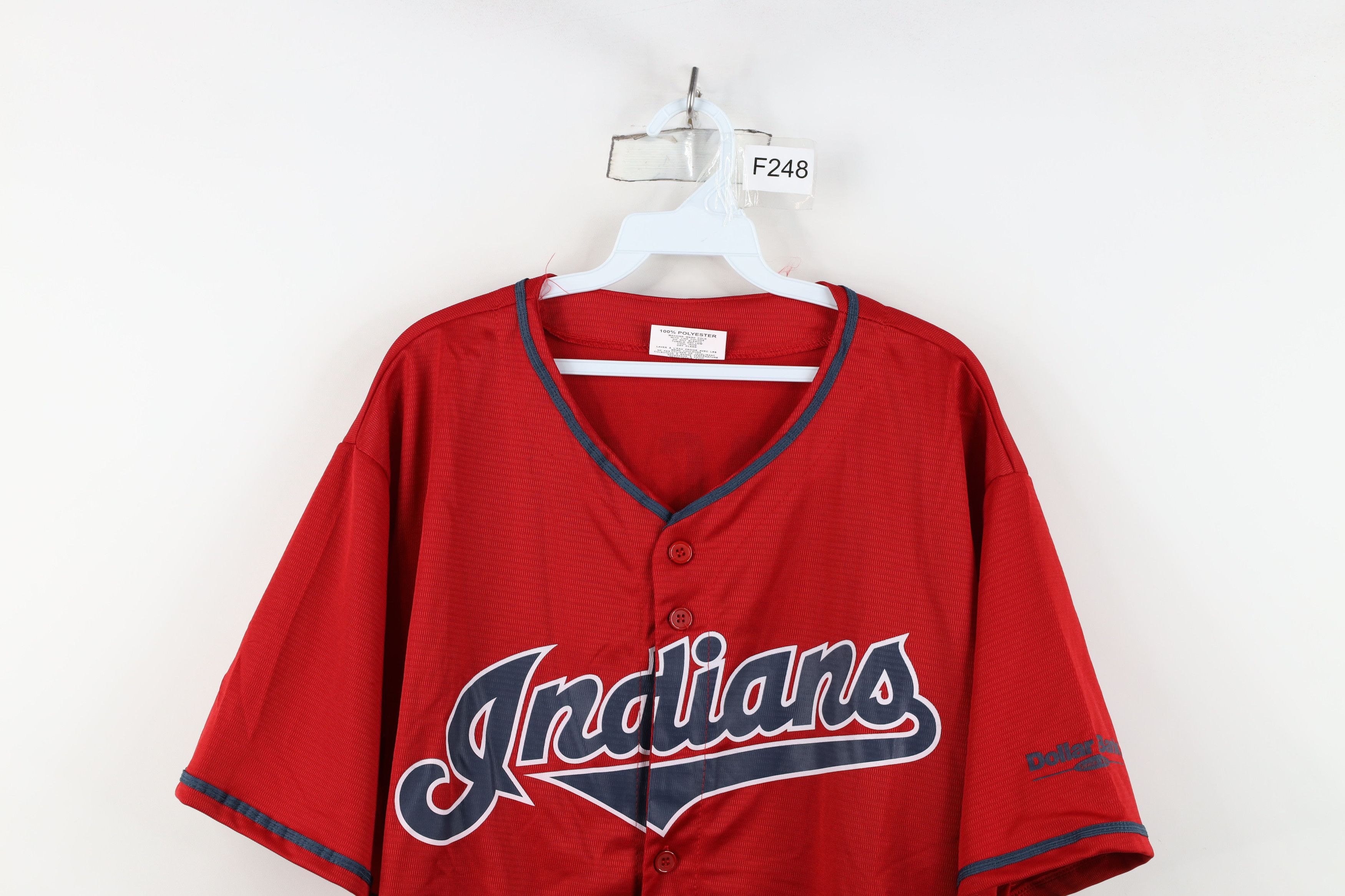 Vintage Vintage Cleveland Indians Baseball Jersey Red Polyester Size US XL / EU 56 / 4 - 2 Thumbnail