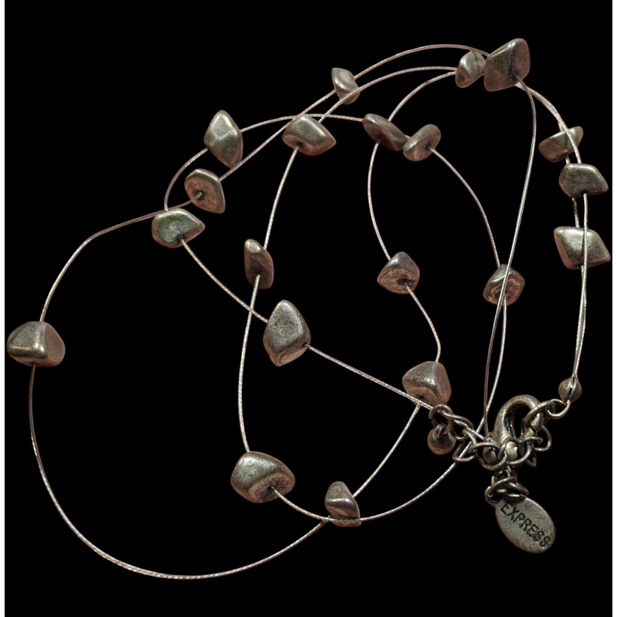 Express Express Y2K Floating Metal Chip Layered Necklace Size ONE SIZE - 5 Thumbnail