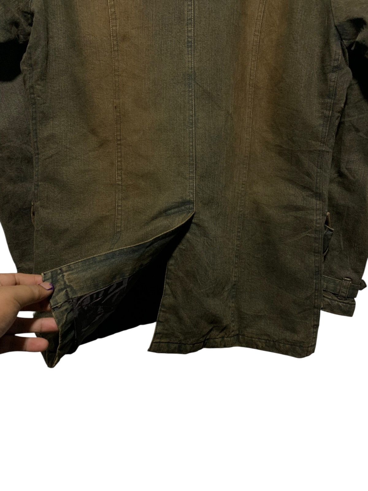 In The Attic In The Attic Mudwash bondage fur denim jacket Size US L / EU 52-54 / 3 - 12 Thumbnail