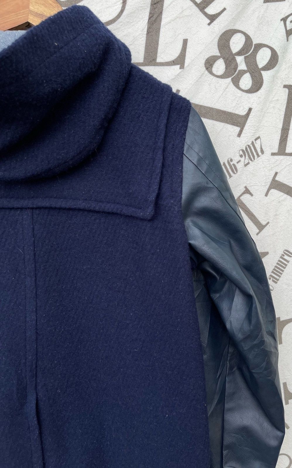 Ne-Net 🔥 ISSEY MIYAKE NE-NET SYNTHETIC LEATHER SLEEVE DUFFLE JACKET Size US M / EU 48-50 / 2 - 14 Thumbnail