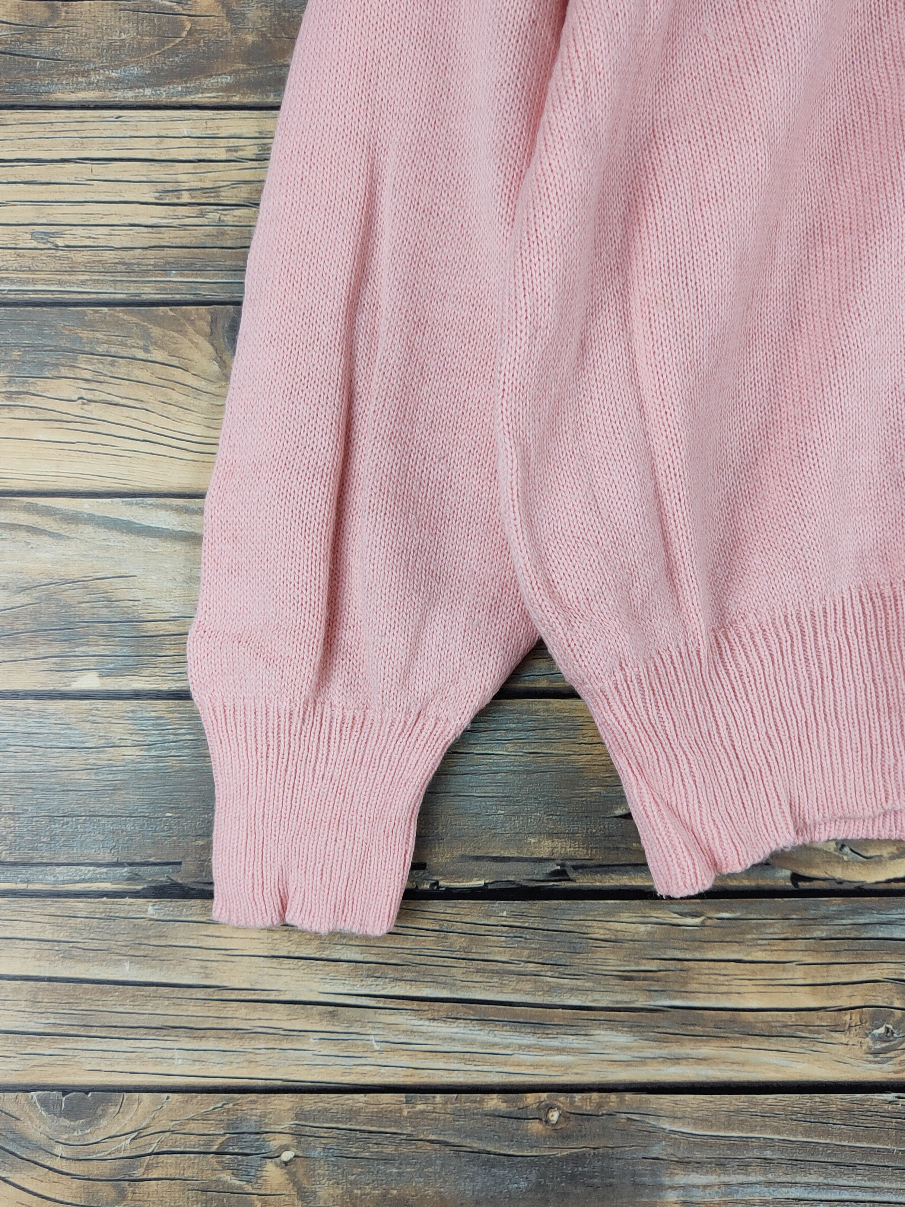 Vintage Stefano Peach Knitwear Cardigan Crop Tops #W1180 Size M / US 6-8 / IT 42-44 - 4 Thumbnail