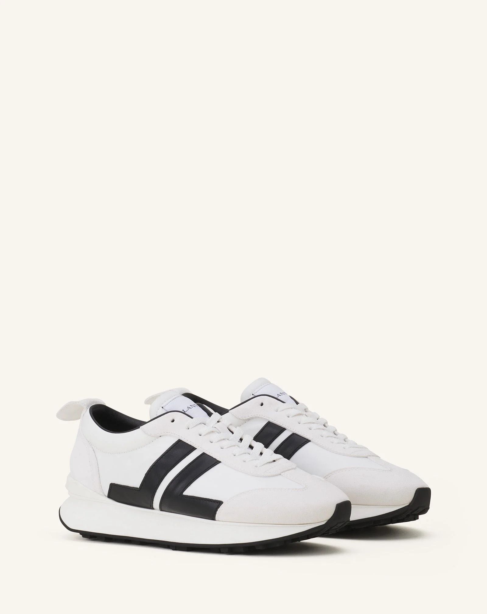 Lanvin os11x0526 Bumpr Nylon and Suede Sneakers in White/Black Size US 9 / IT 39 - 2 Thumbnail
