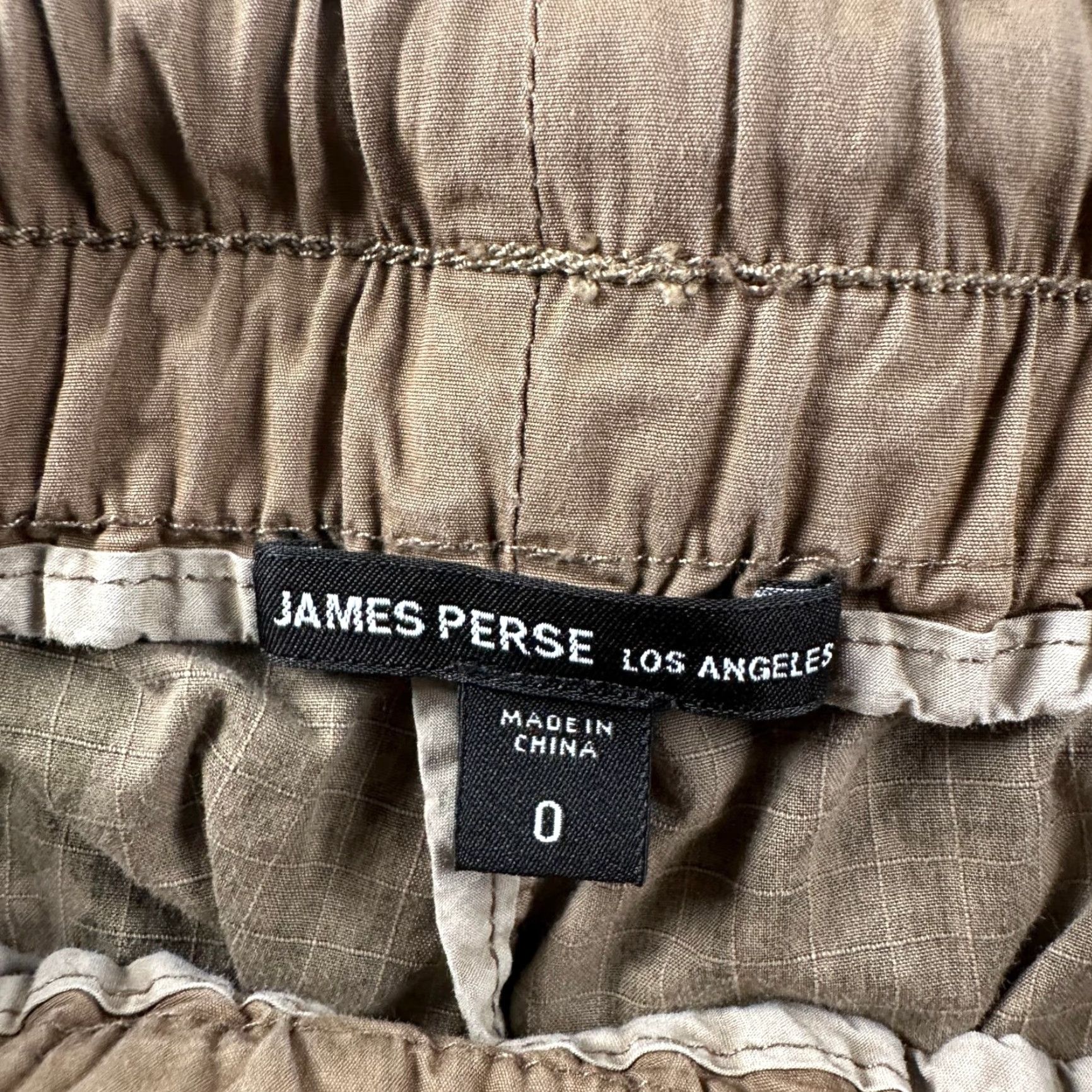 James Perse James Perse Pants Womens 0 Camo Cargo Drawstring Waist Cotton Ripstop Tapered Size 25" / US 0 / IT 36 - 4 Thumbnail
