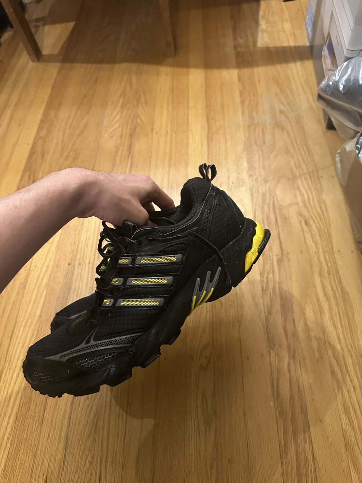 Adidas Adidas Men’s Black And Yellow Torsion Traction Runner Size US 11.5 / EU 44-45 - 5 Thumbnail