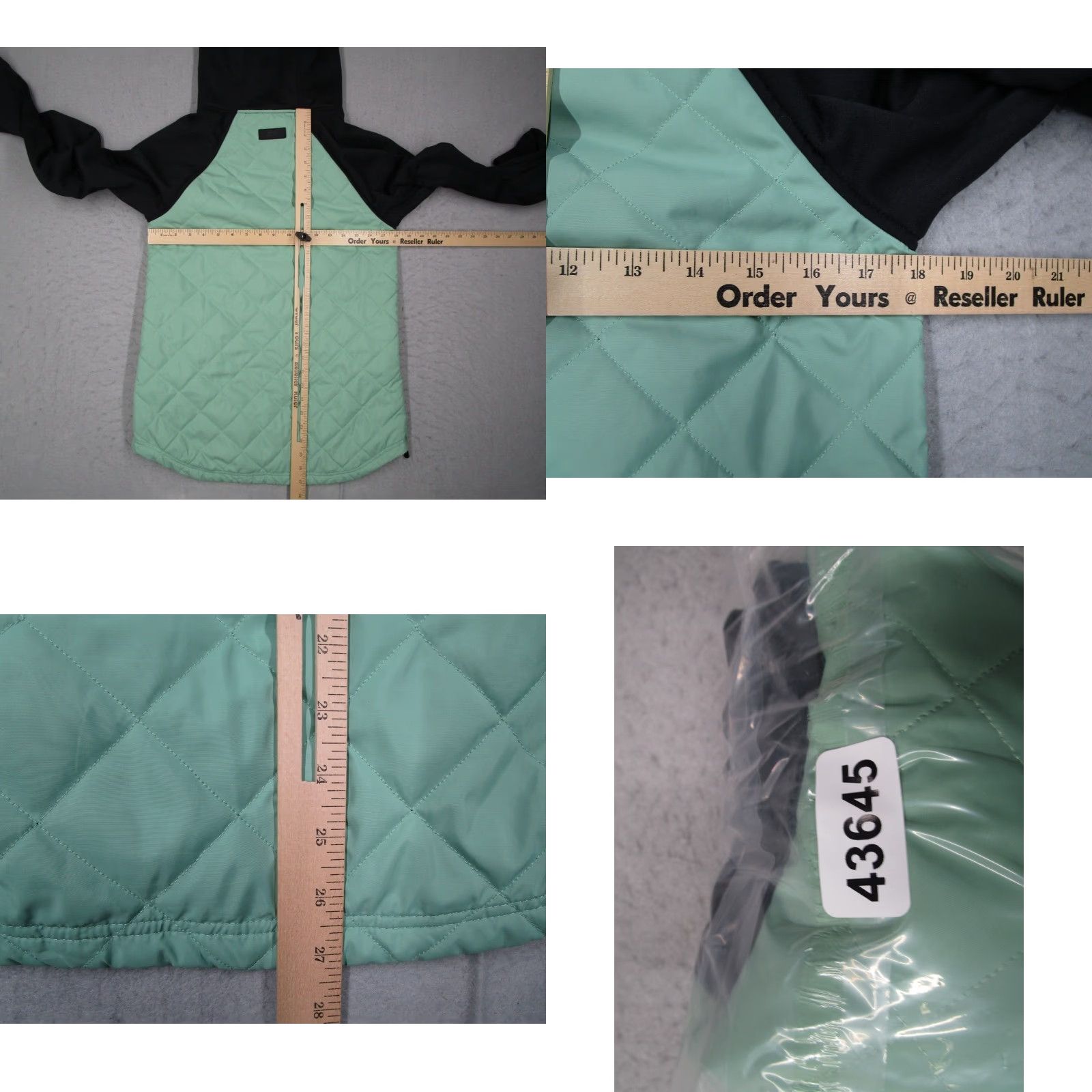 Vintage Saga Outerwear Jacket Women Small Green 1/4 Zip Hooded Quilted Wind-Resistant Pockets Logo Lightweight Regular Zip Polyester Minky? Size S / US 4 / IT 40 - 8 Thumbnail