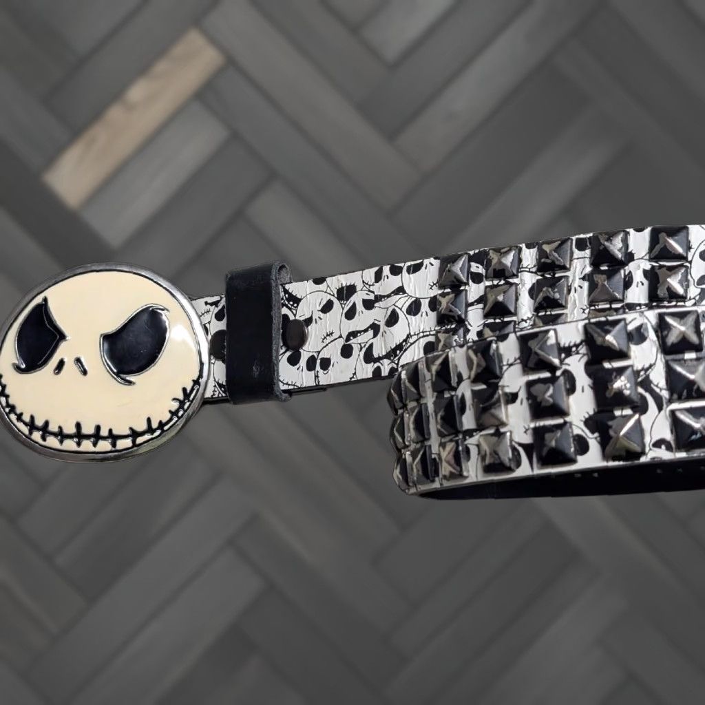 Disney VINTAGE Disney Y2K STUDDED belt 36 bonded leather Western belt Men Mens 36 Nightmare Before Christmas Size 36 - 1 Thumbnail
