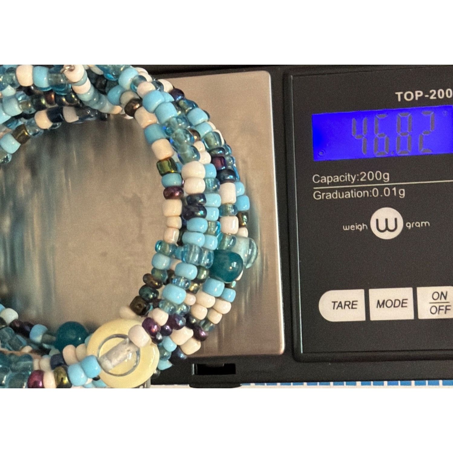 Other Memory Wire Multi Strand Cuff Bracelet Acrylic Glass Beads B Size ONE SIZE - 5 Thumbnail