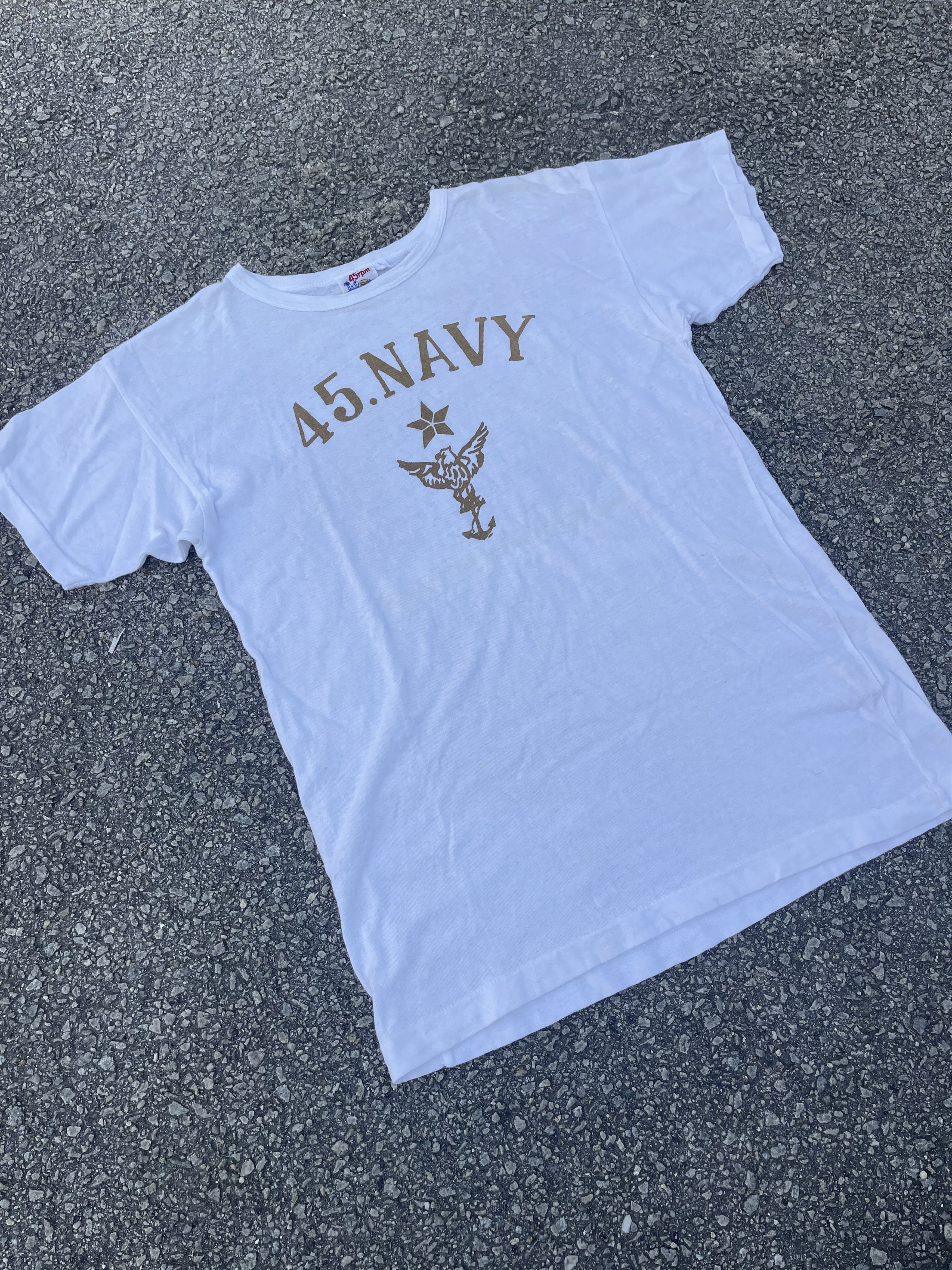 45rpm × Buzz Rickson's 45.NAVY by 45 Rpm White Tee Travis Scott Size US M / EU 48-50 / 2 - 2 Thumbnail