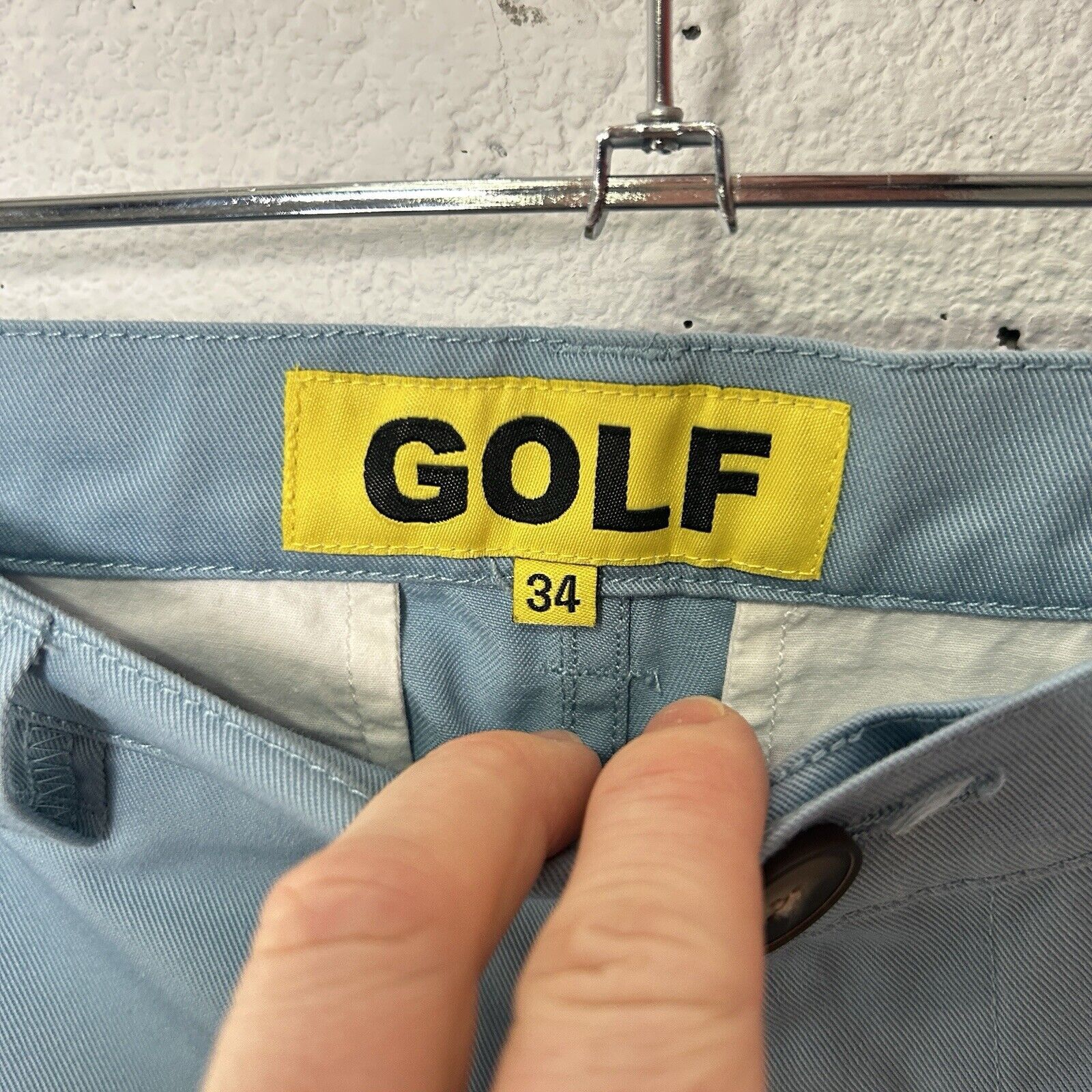 Dickies Golf Wang Golf Le Fleur Embroidered Chino Pants “Blue” Size US 34 / EU 50 - 4 Thumbnail