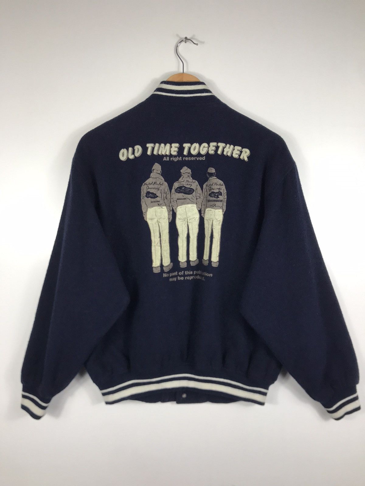 Vintage ⚡️Vintage Old Time Together Varsity Jacket Size US M / EU 48-50 / 2 - 13 Thumbnail