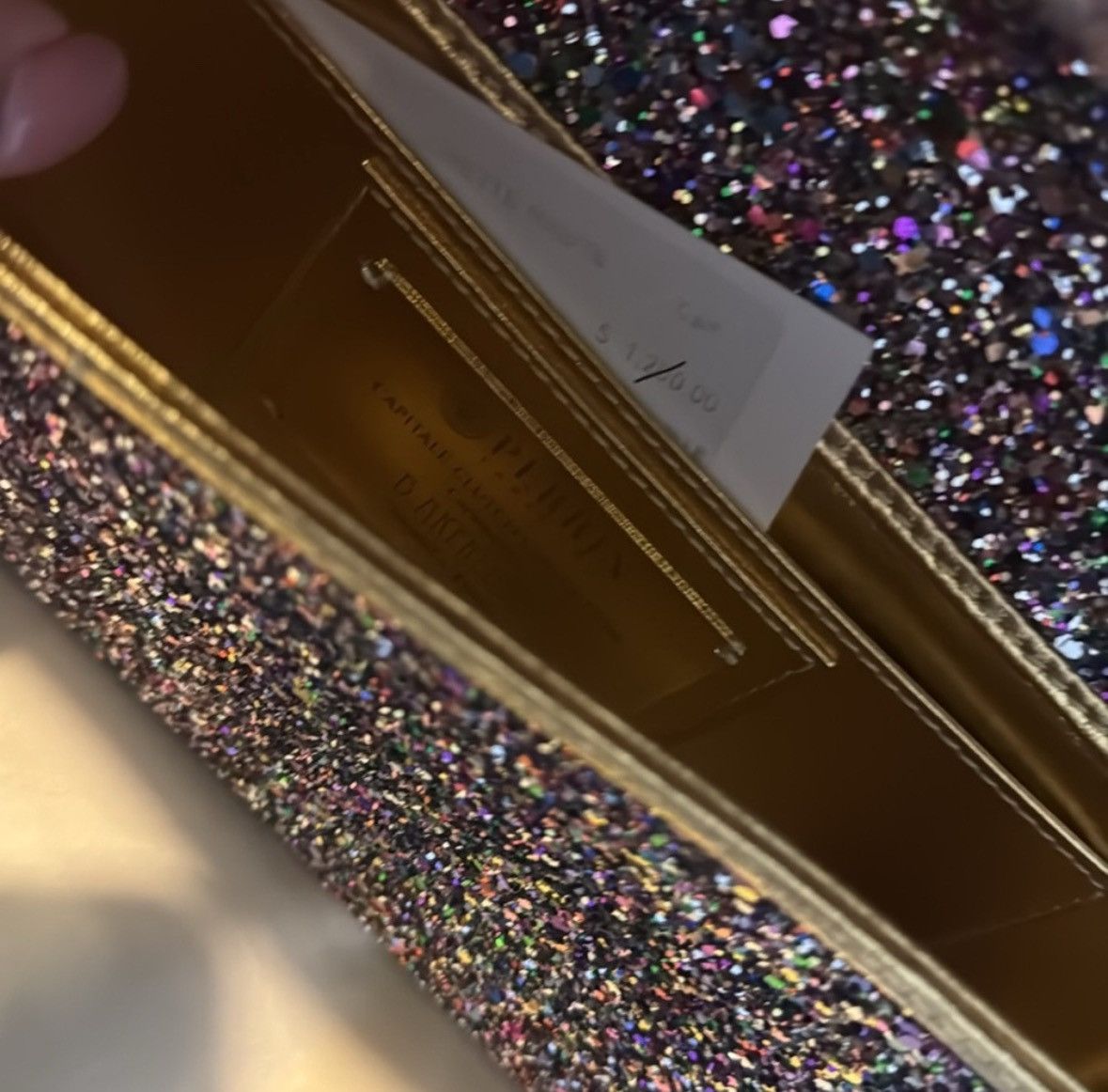 Perrin Limited Edition Perrin Paris Glitter Glove Clutch Size ONE SIZE - 3 Thumbnail