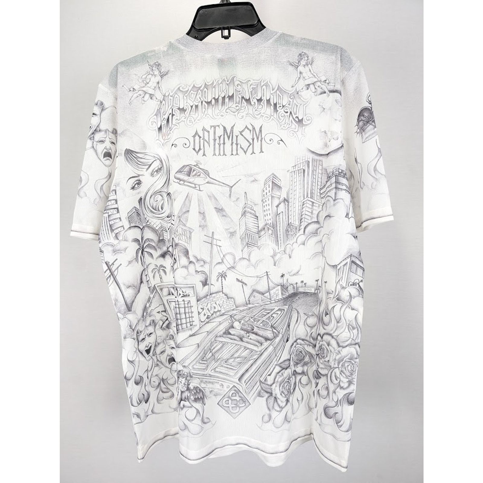 Casablanca o1rshd1 DUP / Printed Crewneck Short Sleeve Mesh Top Tattoo Size US XXL / EU 58 / 5 - 9 Thumbnail
