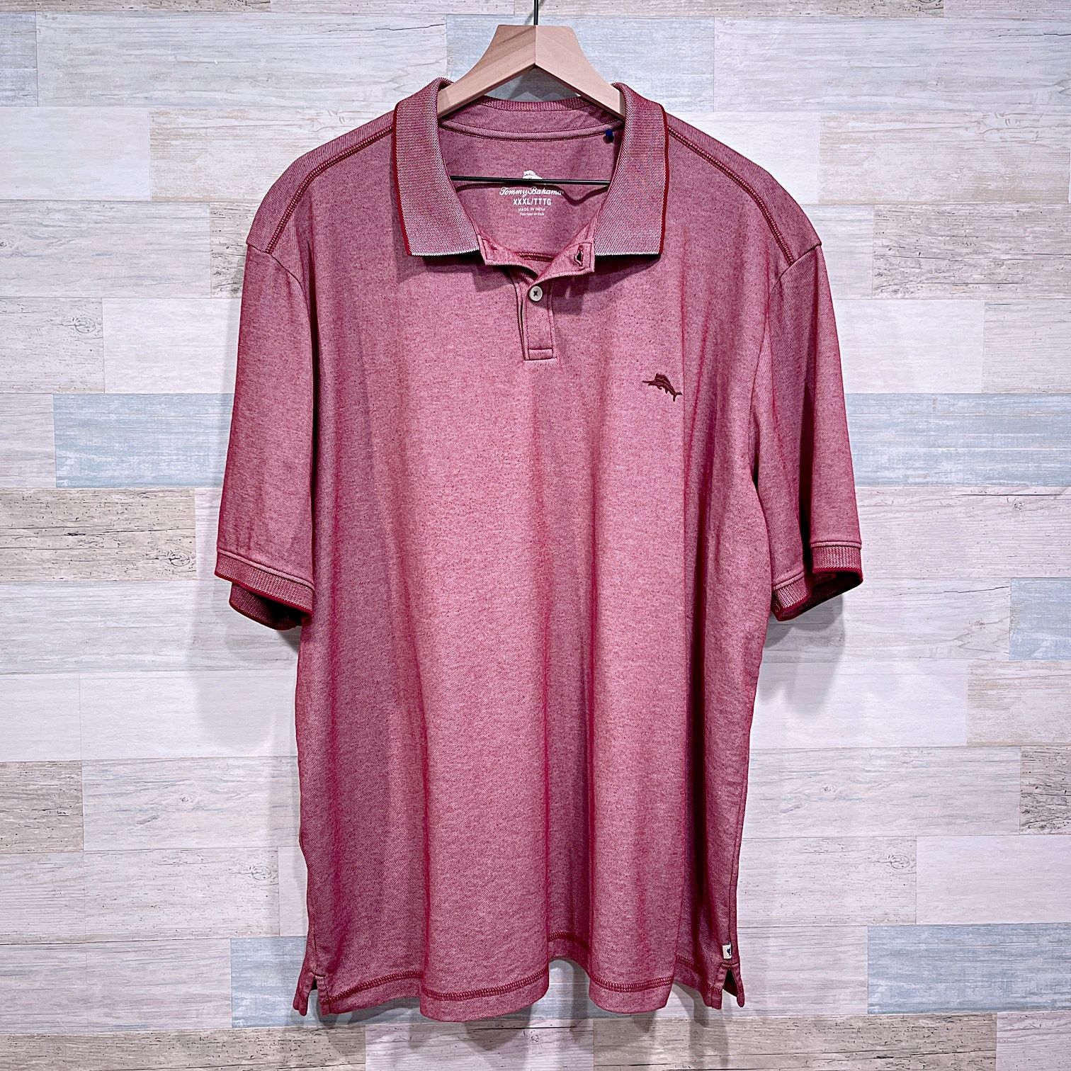 Tommy Bahama Tommy Bahama Supima Cotton Pique Polo Shirt Red Mens 3XL Size US XXL / EU 58 / 5 - 1 Thumbnail