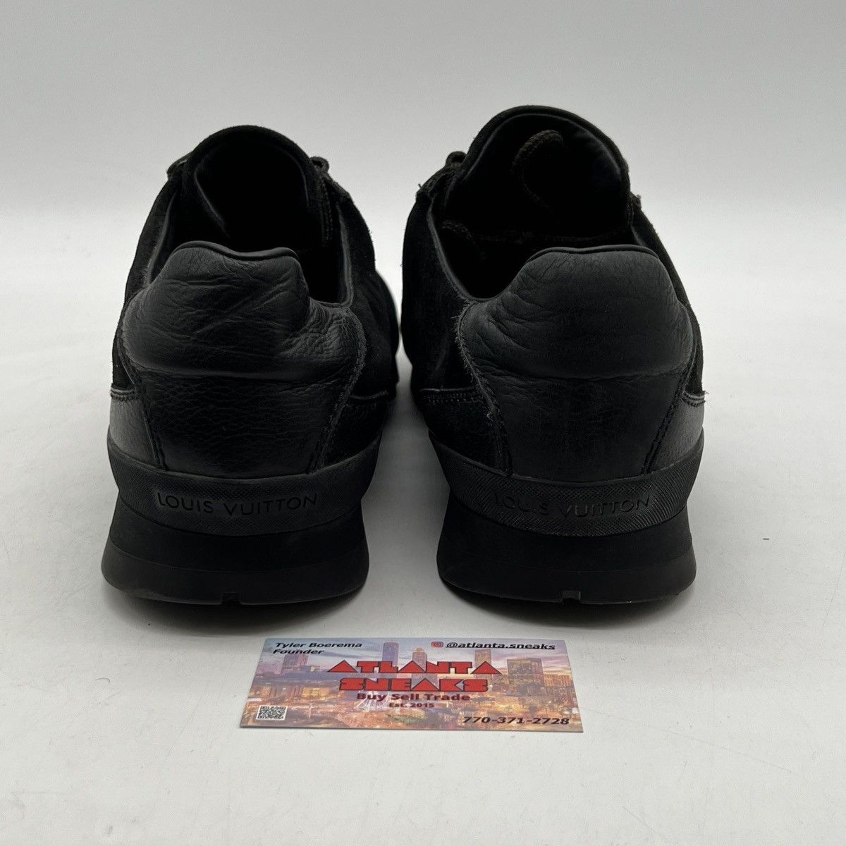 Louis Vuitton Louis Vuitton Low Top Sneakers LV Black Brown Size US 13 / EU 46 - 3 Thumbnail