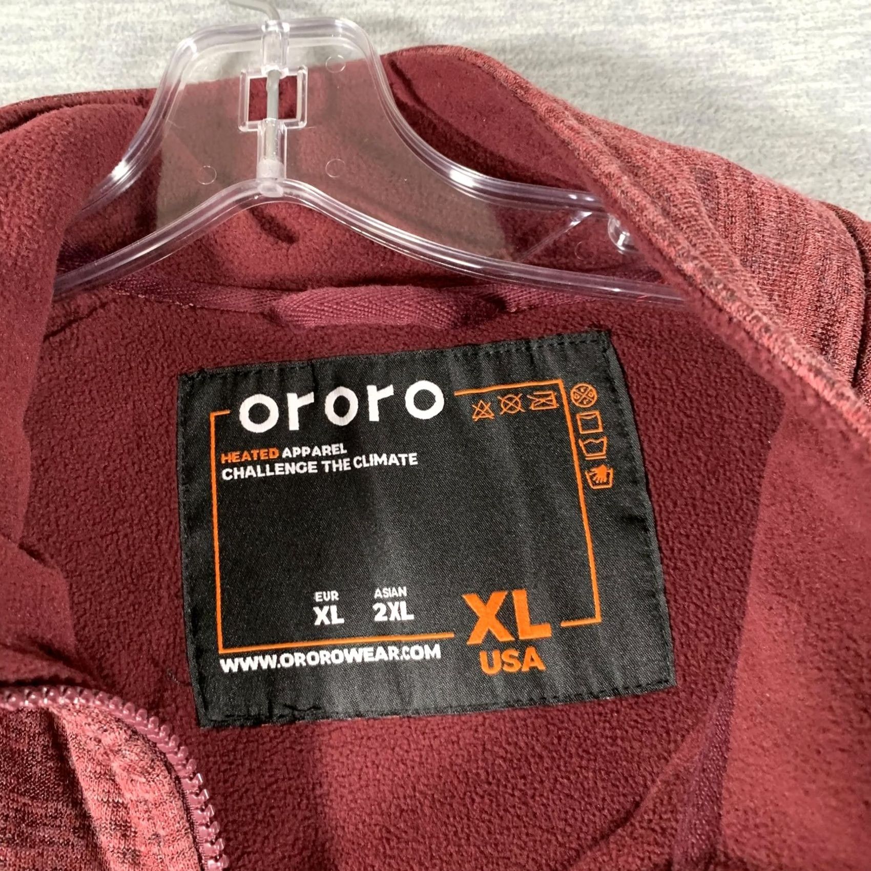 Vintage Ororo Heated Jacket Mens XL Red Fleece Full Zip Battery Pack Included Warm Jacket Size US XL / EU 56 / 4 - 5 Thumbnail