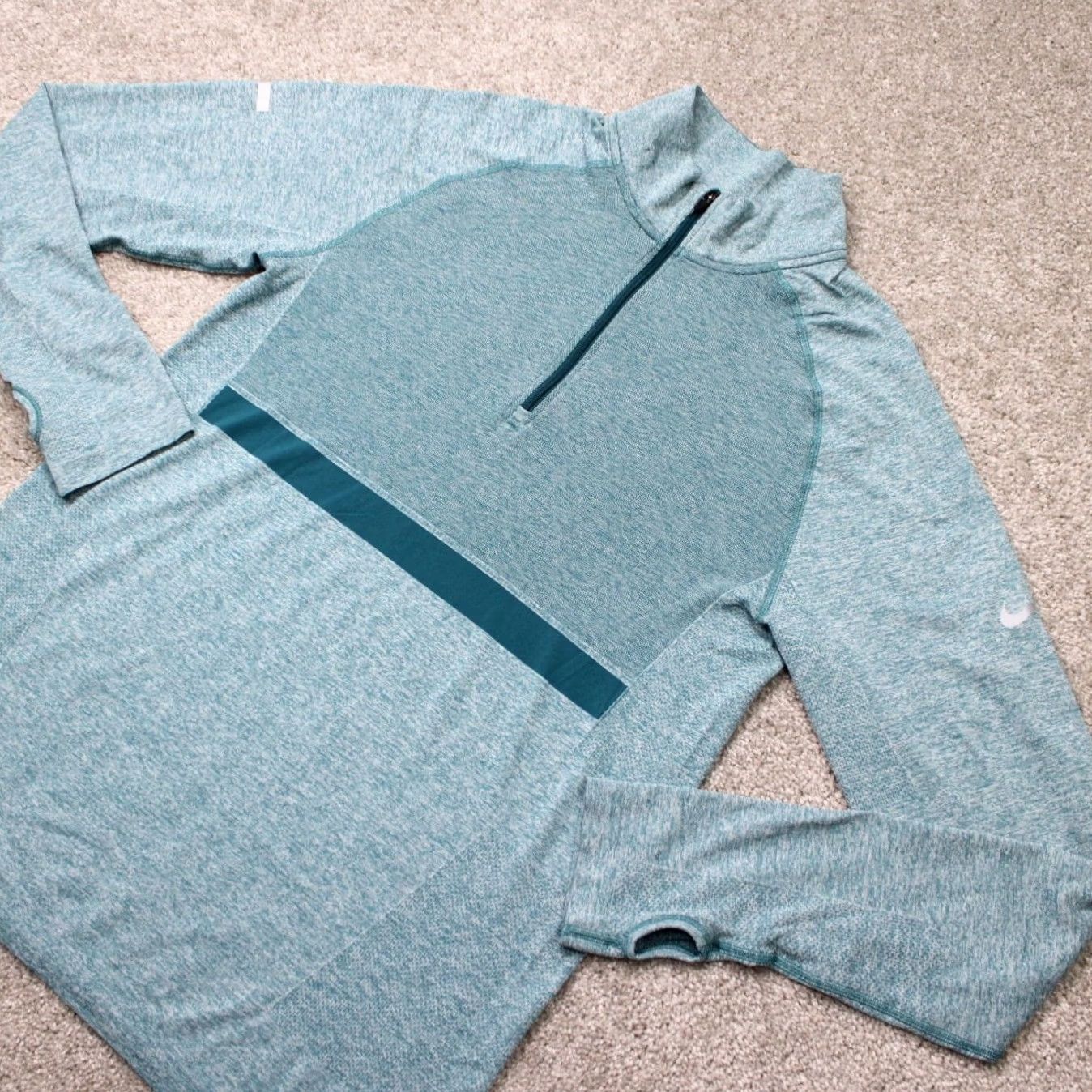Nike Nike Running Sweatshirt Mens Large Blue Dri-Fit 1/2 Zip Poly/Nylon L/S Pullover Size US L / EU 52-54 / 3 - 3 Thumbnail