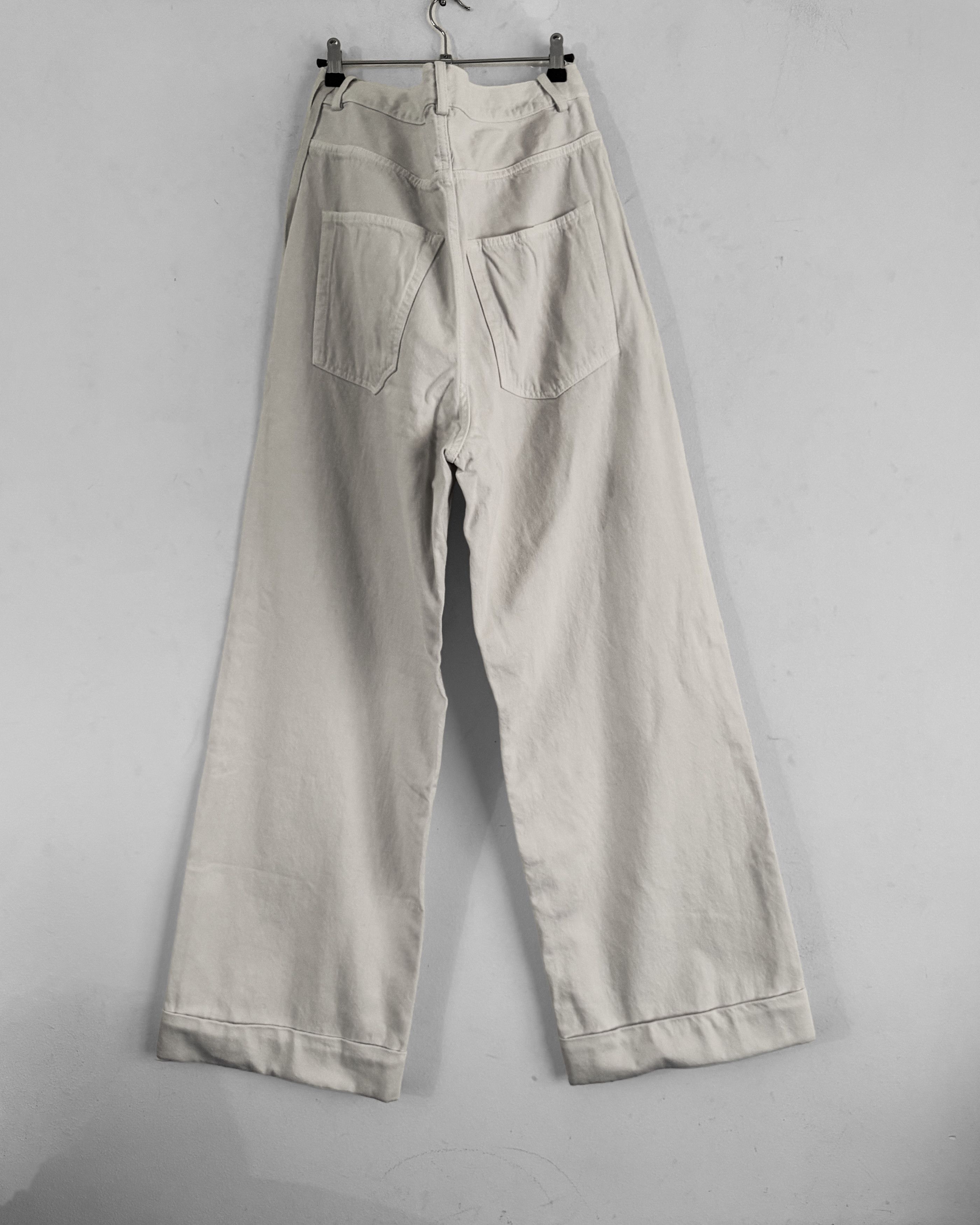 Ann Demeulemeester High Comfort Strap Trousers Denim Ivory Size US 34 / EU 50 - 9 Thumbnail