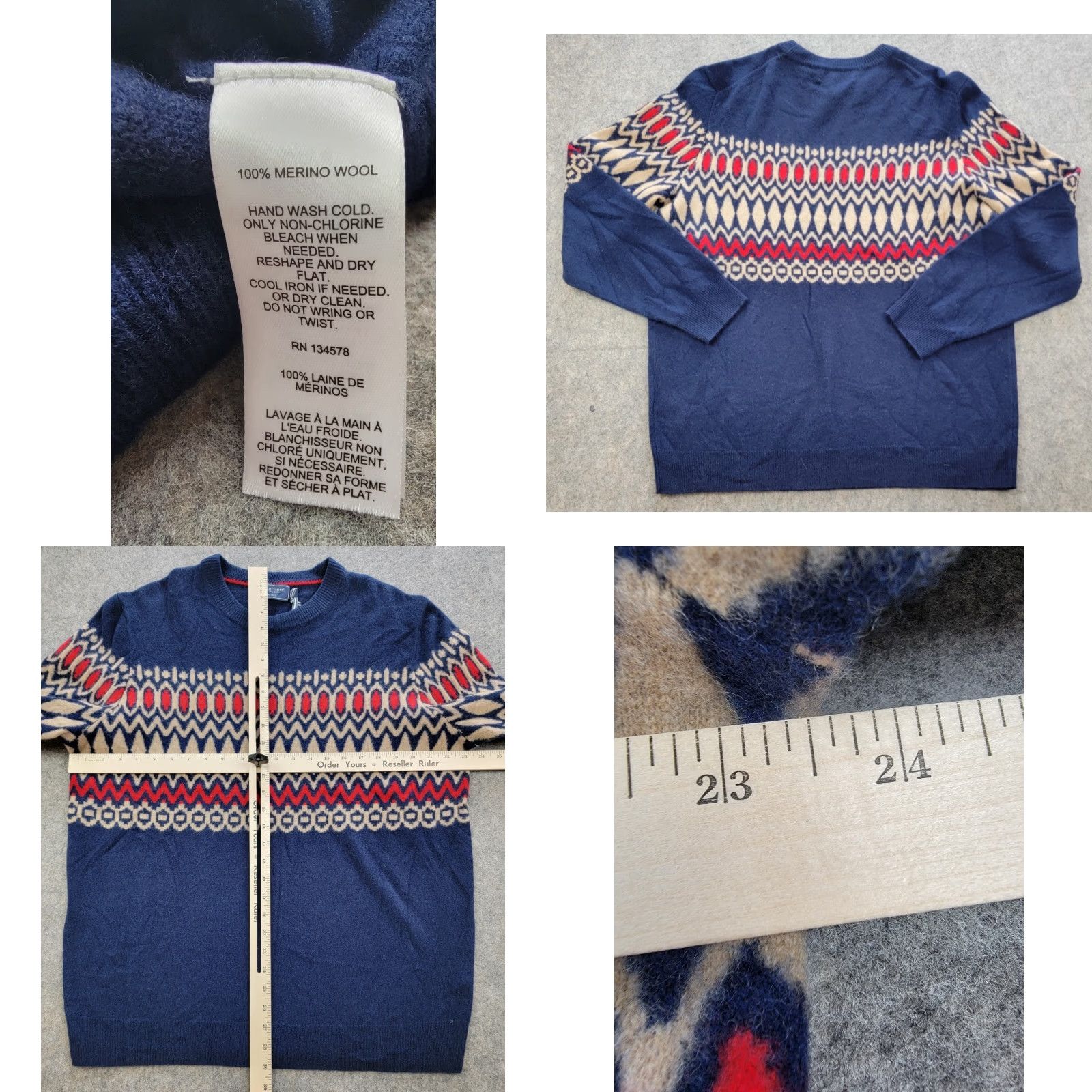 Vineyard Vines VINEYARD VINES Sweater Mens Large Blue Fair Isle Crew NWT 100% Merino Wool Knit Pullover Casual Dress Winter Fall Sports Mens Size US L / EU 52-54 / 3 - 8 Thumbnail