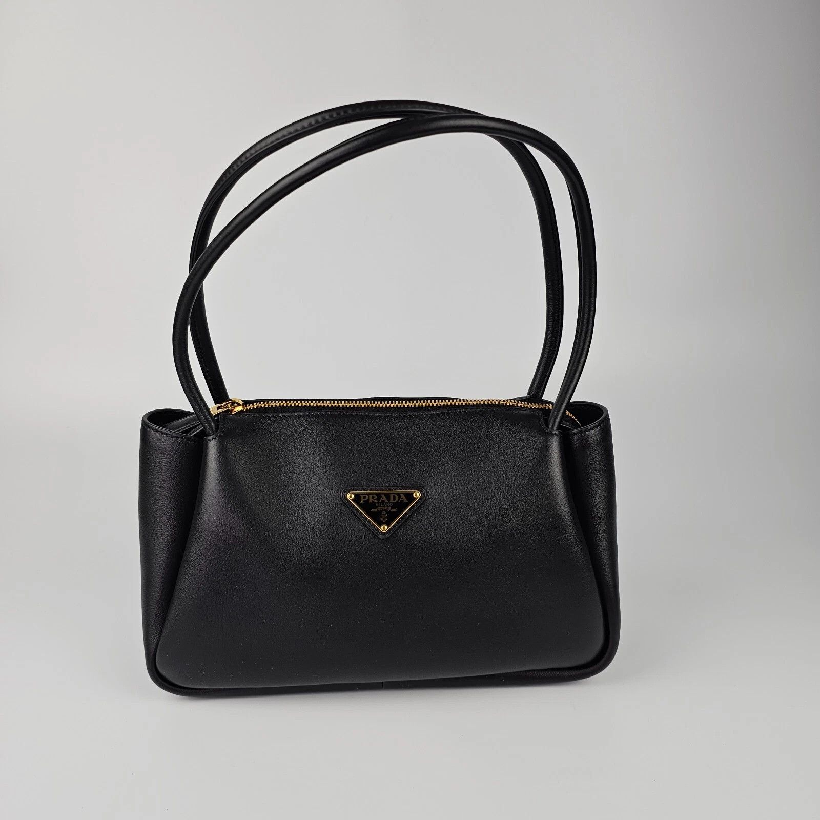 Prada PRADA $3150 Medium Black Leather Handbag New And Authentic Size ONE SIZE - 2 Thumbnail