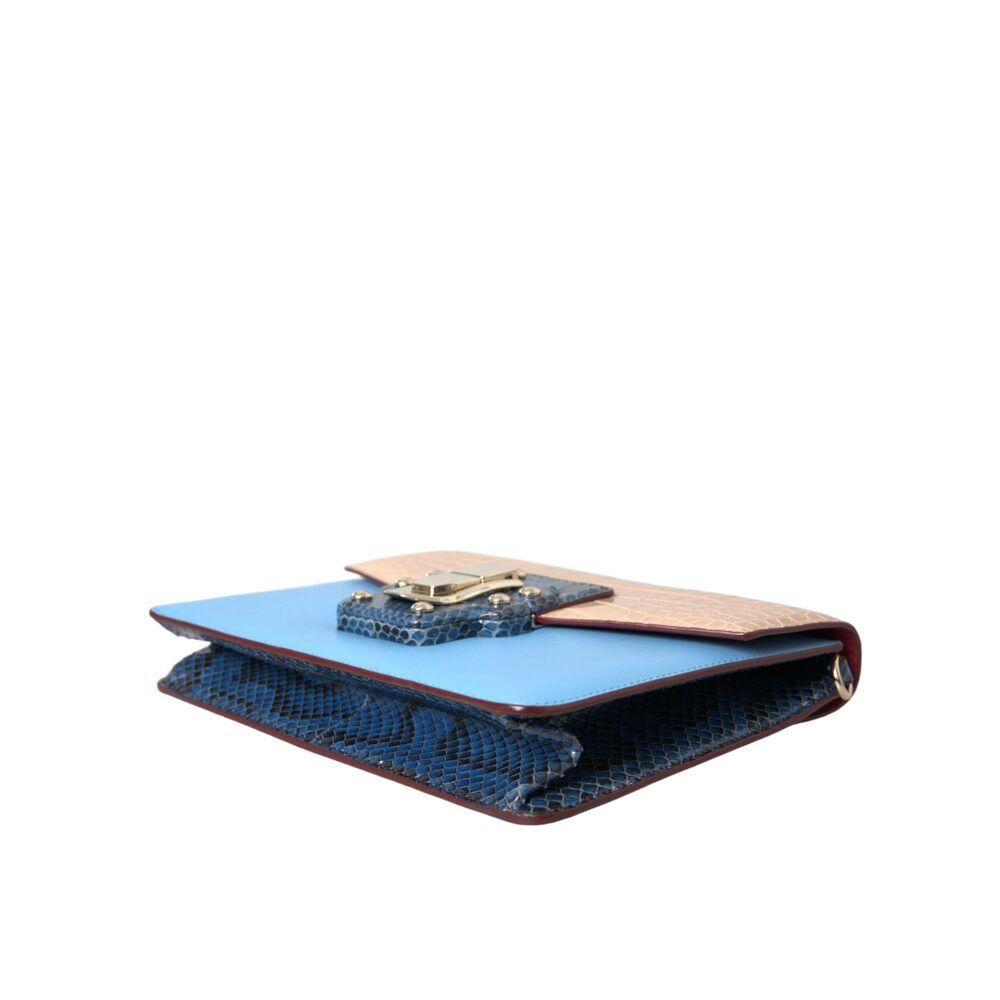 Dolce & Gabbana Dolce & Gabbana Blue Beige Exotic Leather LUCIA Crossbody Pu Size ONE SIZE - 5 Thumbnail
