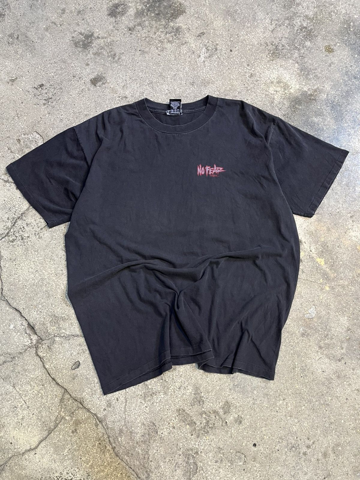 No Fear × Vintage RARE Vintage No fear big logo spell out backhit 90s USA tee Size US XL / EU 56 / 4 - 2 Thumbnail