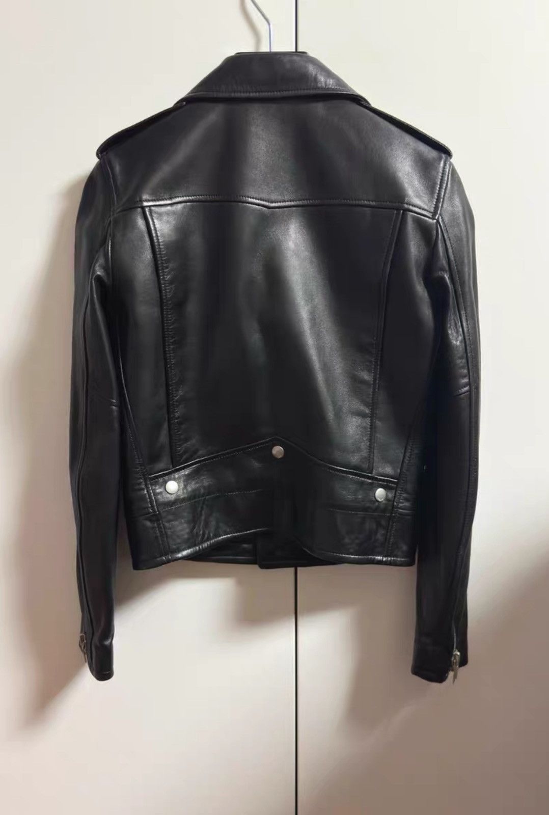 Saint Laurent Paris Saint Laurent Women’s Classic Moto Leather Jacket Outerwear Size XS / US 0-2 / IT 36-38 - 5 Thumbnail