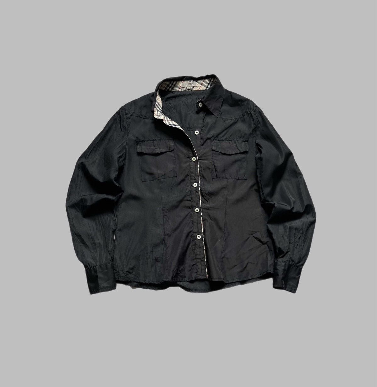 Burberry × Vintage Burberry Shirt Nova Check Plated Black Size XL / US 12-14 / IT 48-50 - 1 Thumbnail