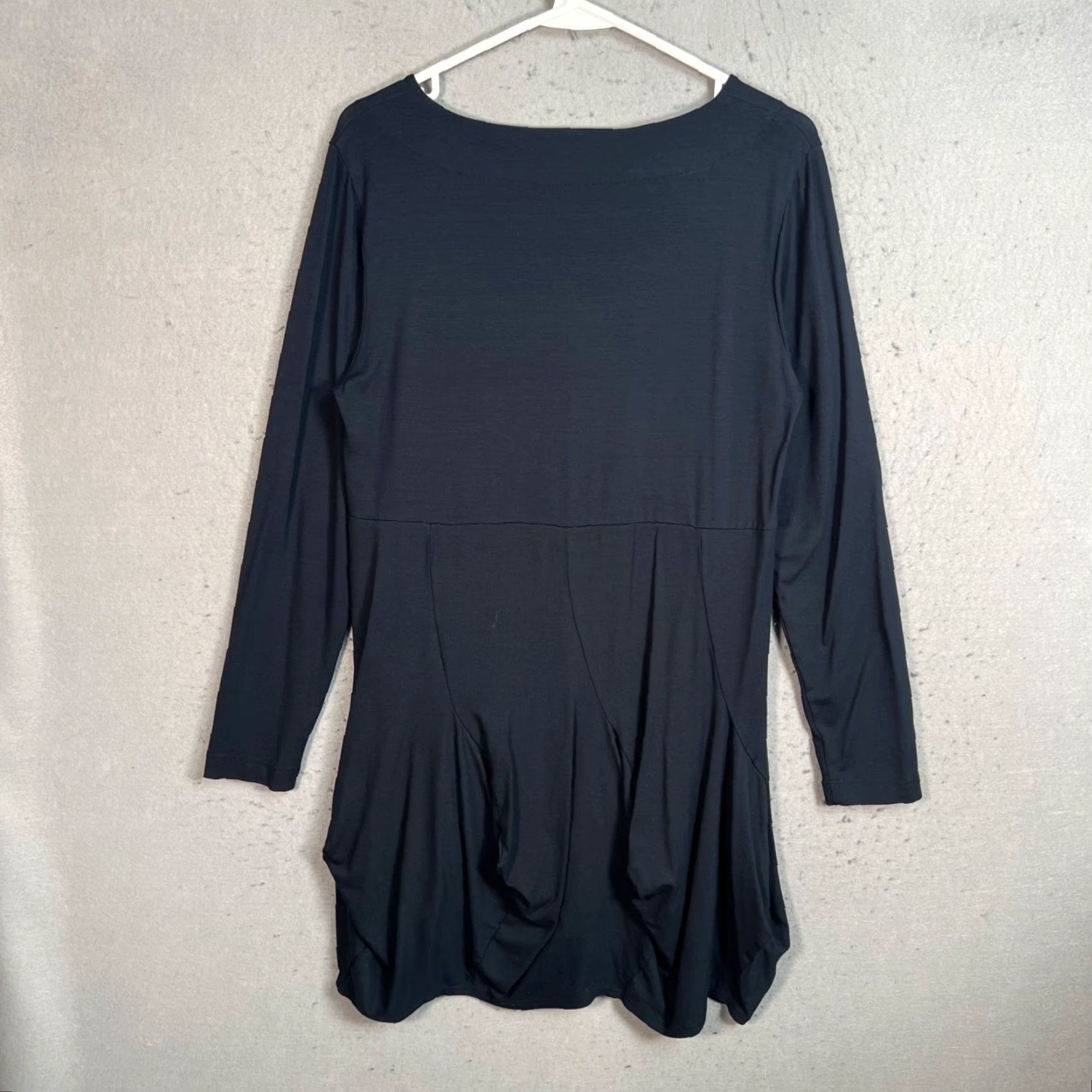 Vintage VINTAGE Gudrun Grenz Womens Dress Long Sleeve Black A-Line Viscose Elastane M Size M / US 6-8 / IT 42-44 - 2 Thumbnail