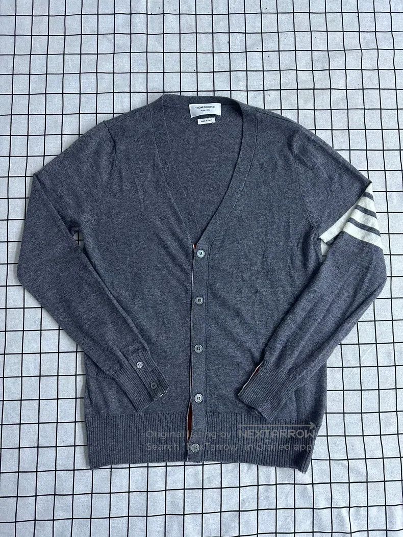 Thom Browne Thom Browne Gray wool sweater Size US L / EU 52-54 / 3 - 1 Thumbnail