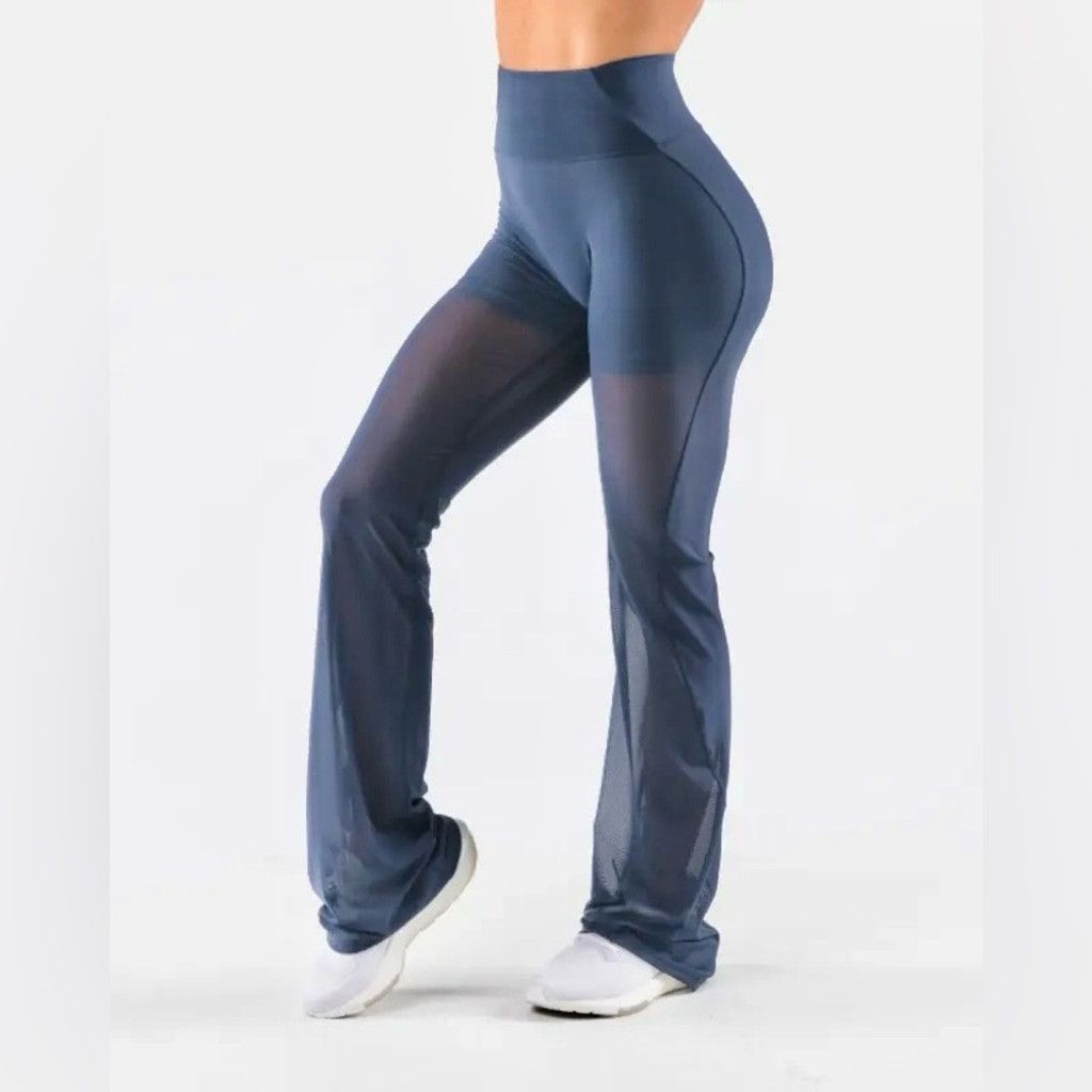 Other NEW Alphalete Mesh Astor Flare Leggings in Blue Size M Size 28" / US 6 / IT 42 - 1 Thumbnail