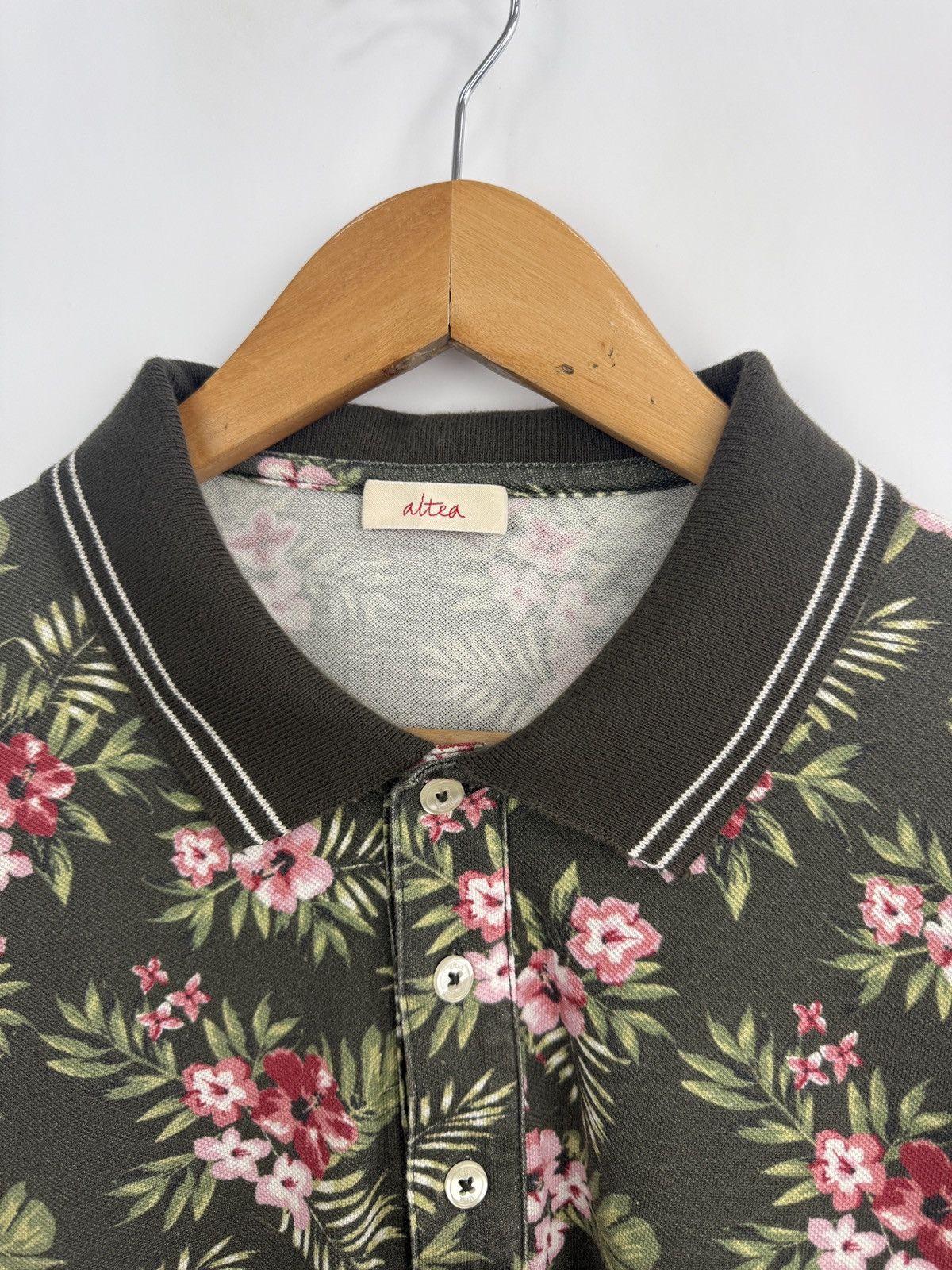 Altea 🇮🇹 Altea Floral Tropical Luxury Polo T-Shirt Rare Size US XL / EU 56 / 4 - 4 Thumbnail