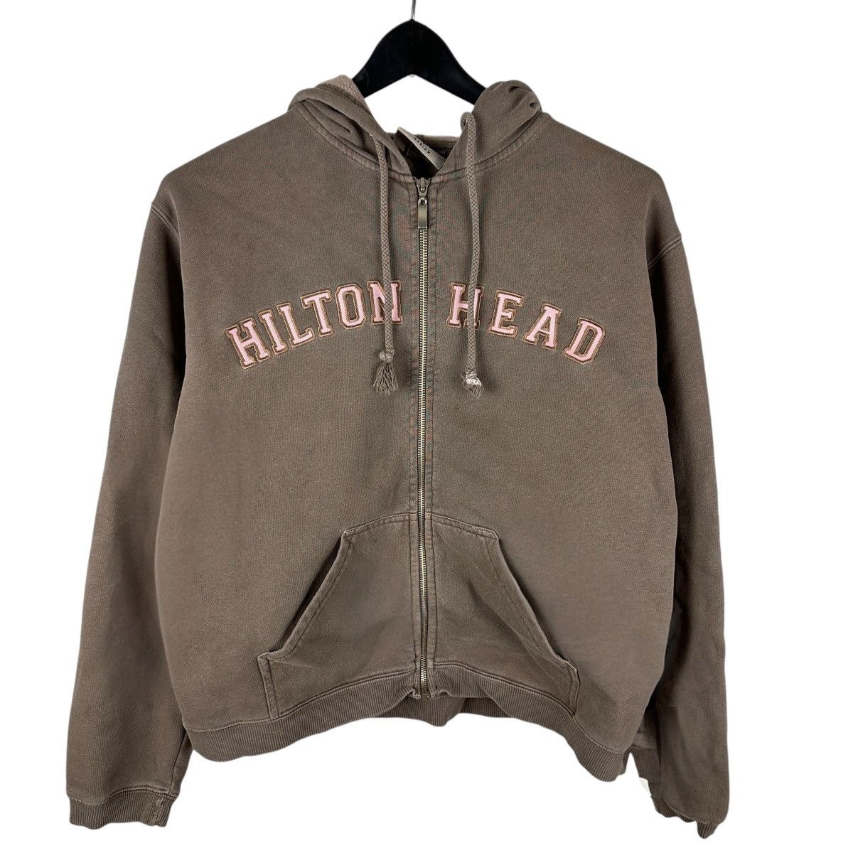 Vintage Vintage Y2K Hilton Head Brown Pink Full Zip Hoodie Size M / US 6-8 / IT 42-44 - 1 Thumbnail