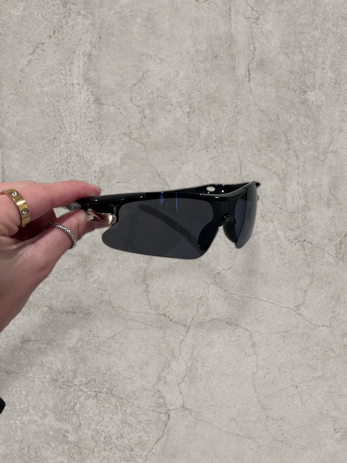 Japanese Brand Insane UV400 sport sunglasses, silver/black lense. One size. Size ONE SIZE - 1 Thumbnail