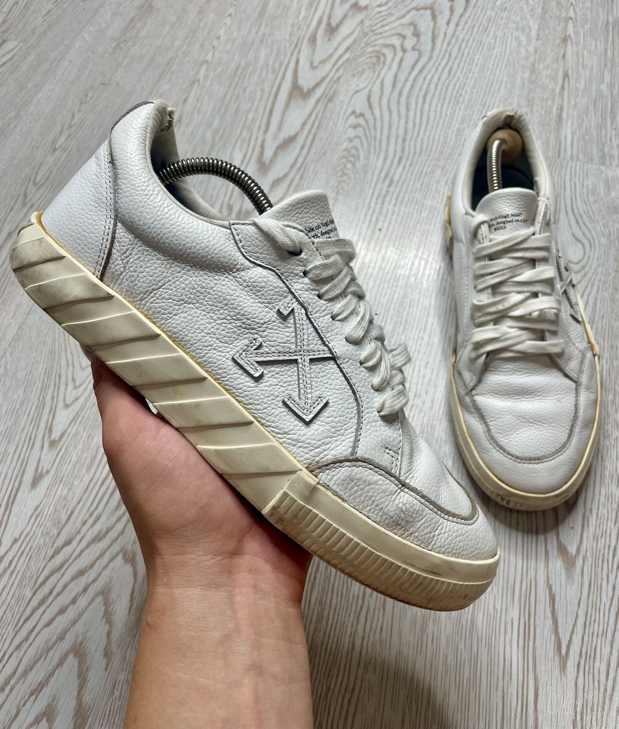 Off-White Off White 2013 White Low Top Leather sneakers size 43 Size US 10 / EU 43 - 1 Thumbnail