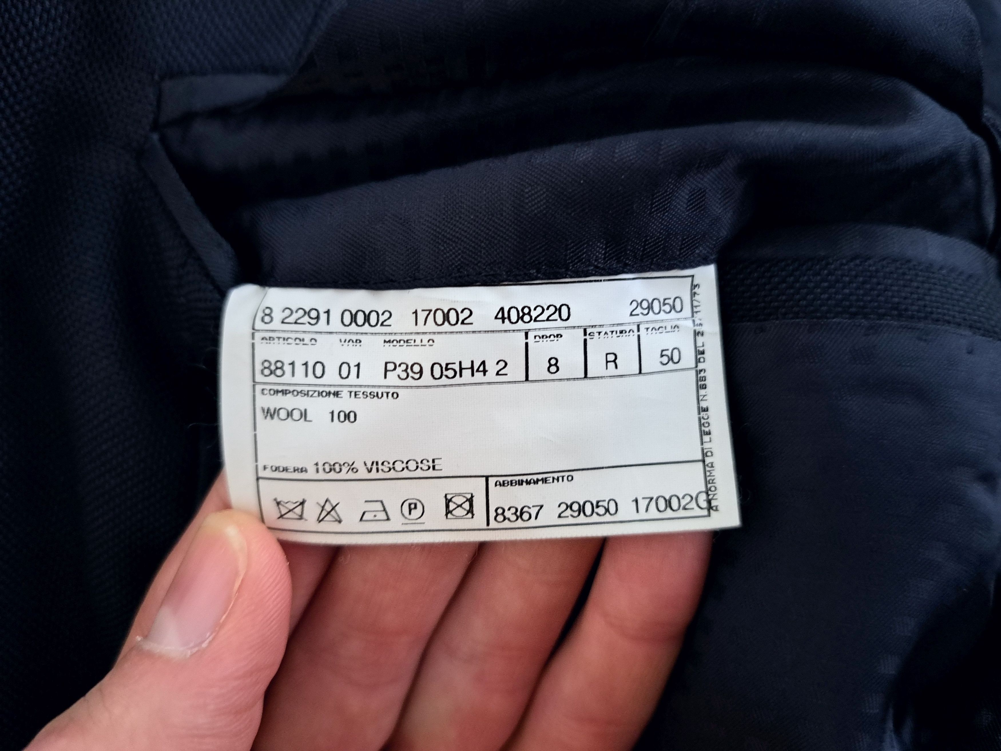 Pal Zileri LAB Sports Coat Suit Jacket - Navy Basket Weave - Sz EU 50R Size 40R - 6 Thumbnail