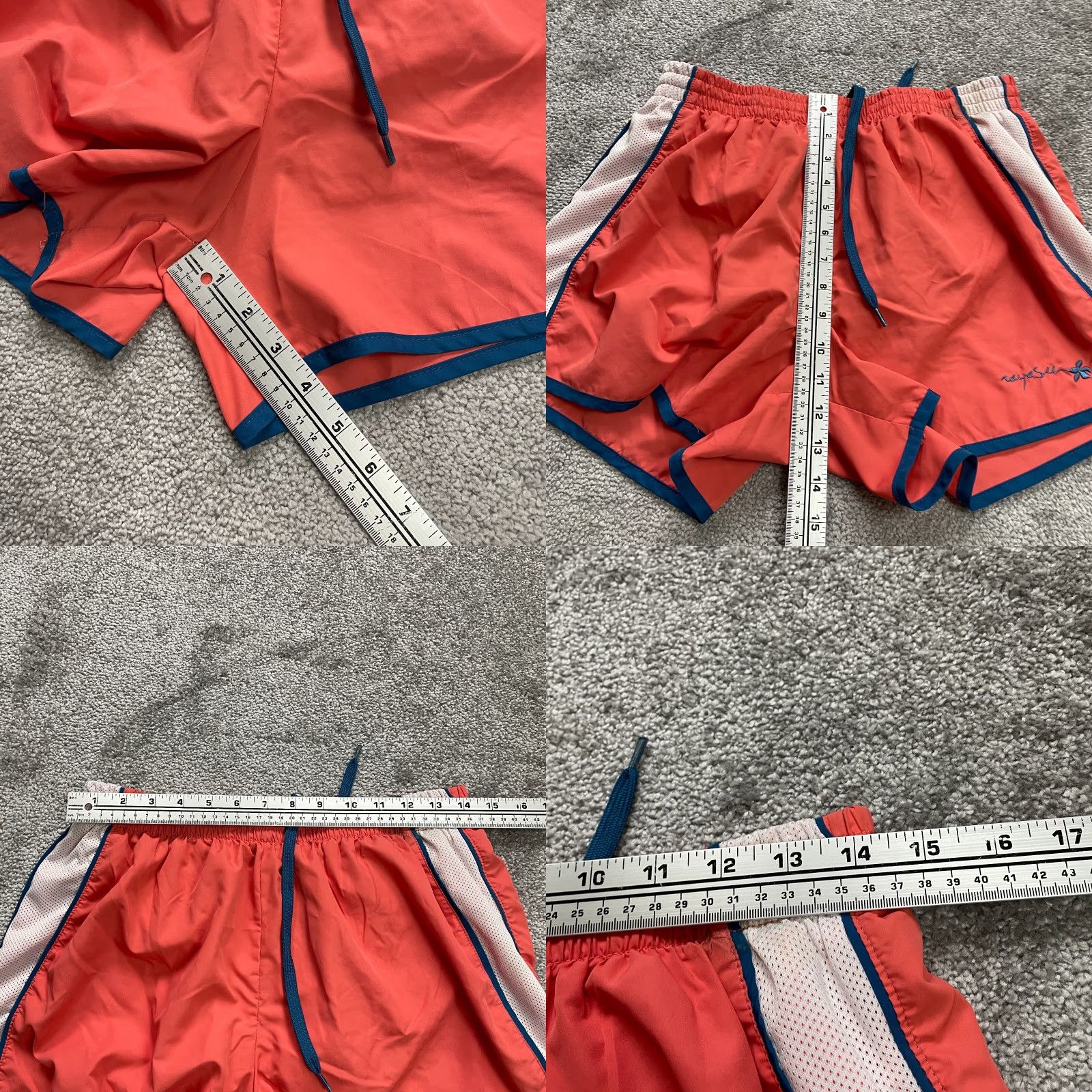 Vintage Raya Sun Orange Active Shorts Women L 28 in Drawstring Lined 4 in Inseam Athletic Running Size 36" / US 14 / IT 50 - 9 Thumbnail