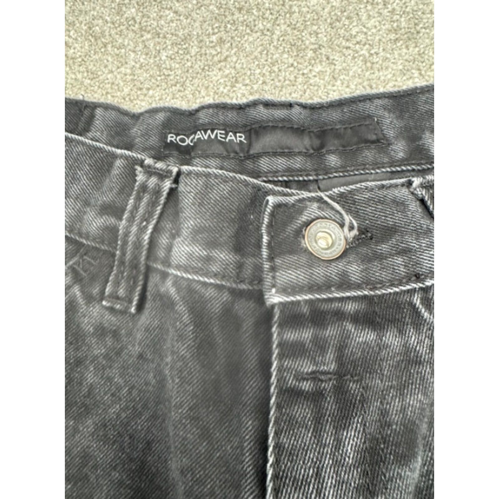 Rocawear Rocawear Jeans Shorts Men's 38x13 Black Denim Baggy Hip Hop 100% Cotton 6297 Vintage 90s Mens Size US 38 / EU 54 - 4 Thumbnail